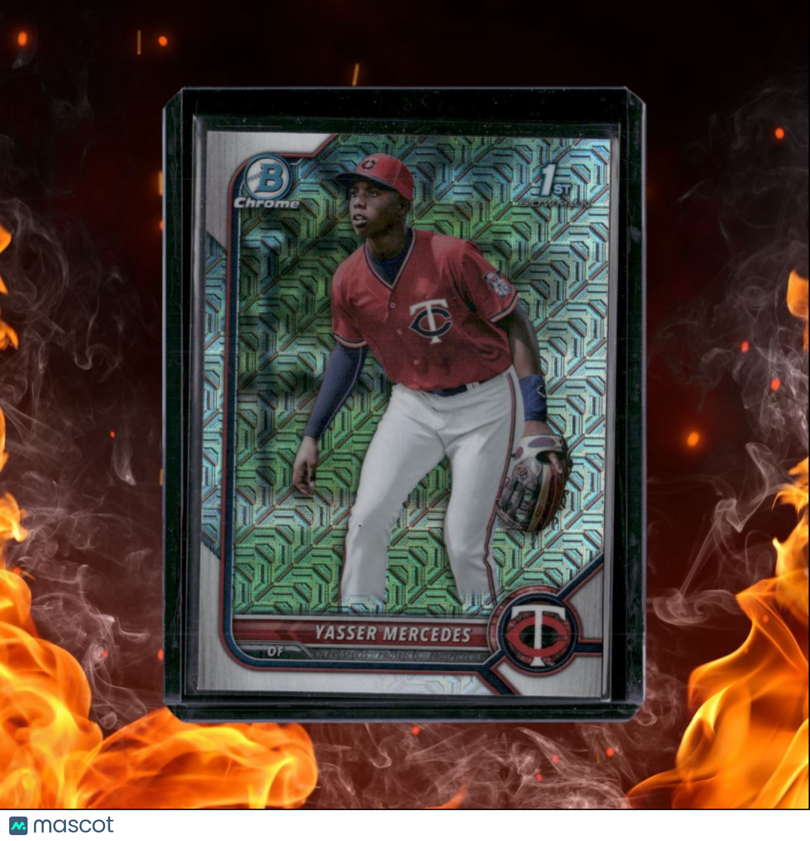 2022 Bowman Chrome Prospects Yasser Mercedes 1st Mojo Refractor #BCP-171