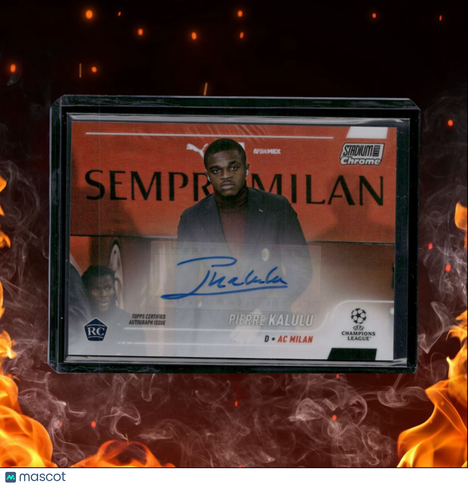 2021 Topps Stadium Club Chrome UCL Pierre Kalulu Rookie Auto #CA-PK
