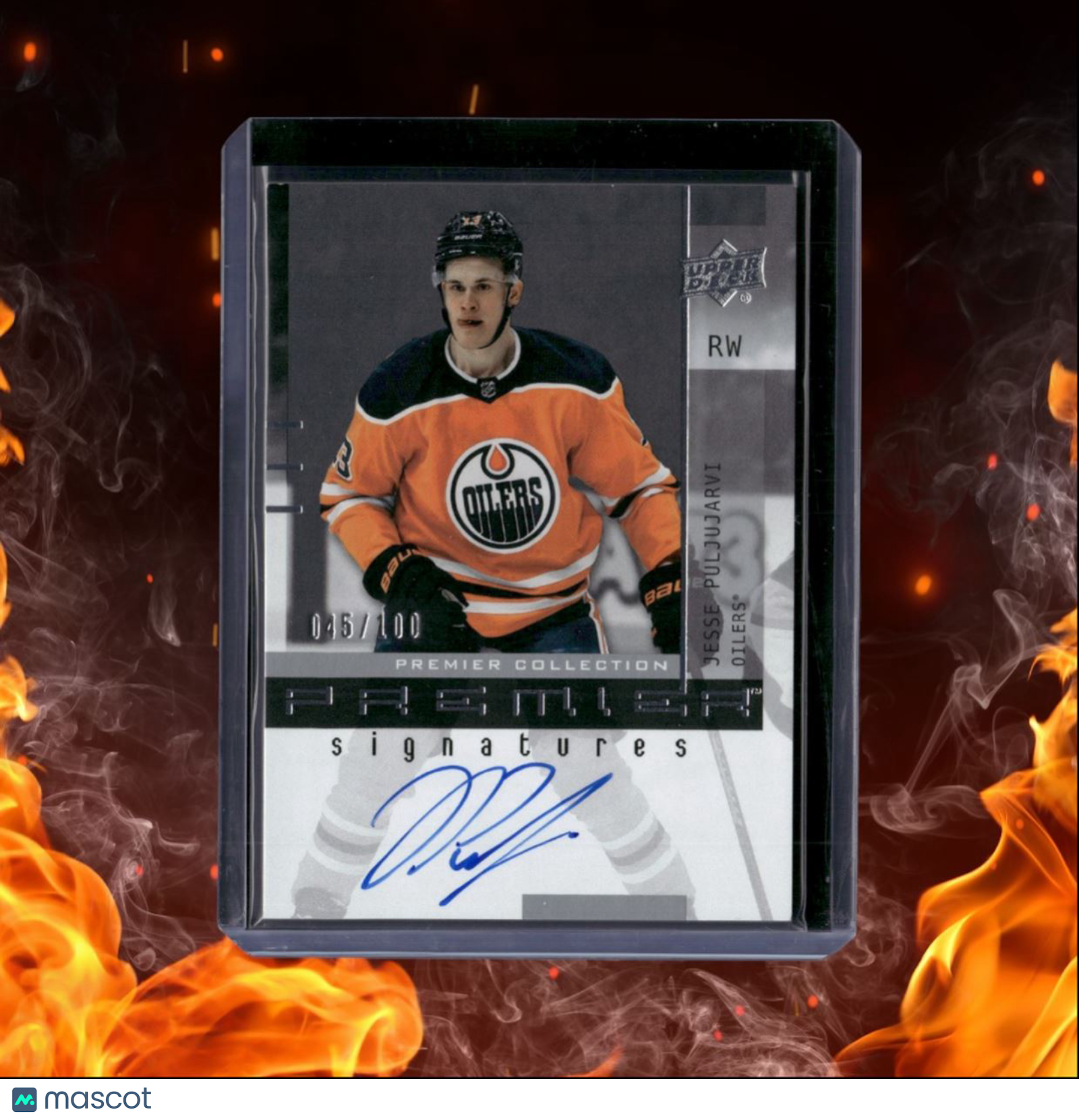 2021-22 Upper Deck Premier Jesse Puljujarvi Auto 045/100 #AA-JP