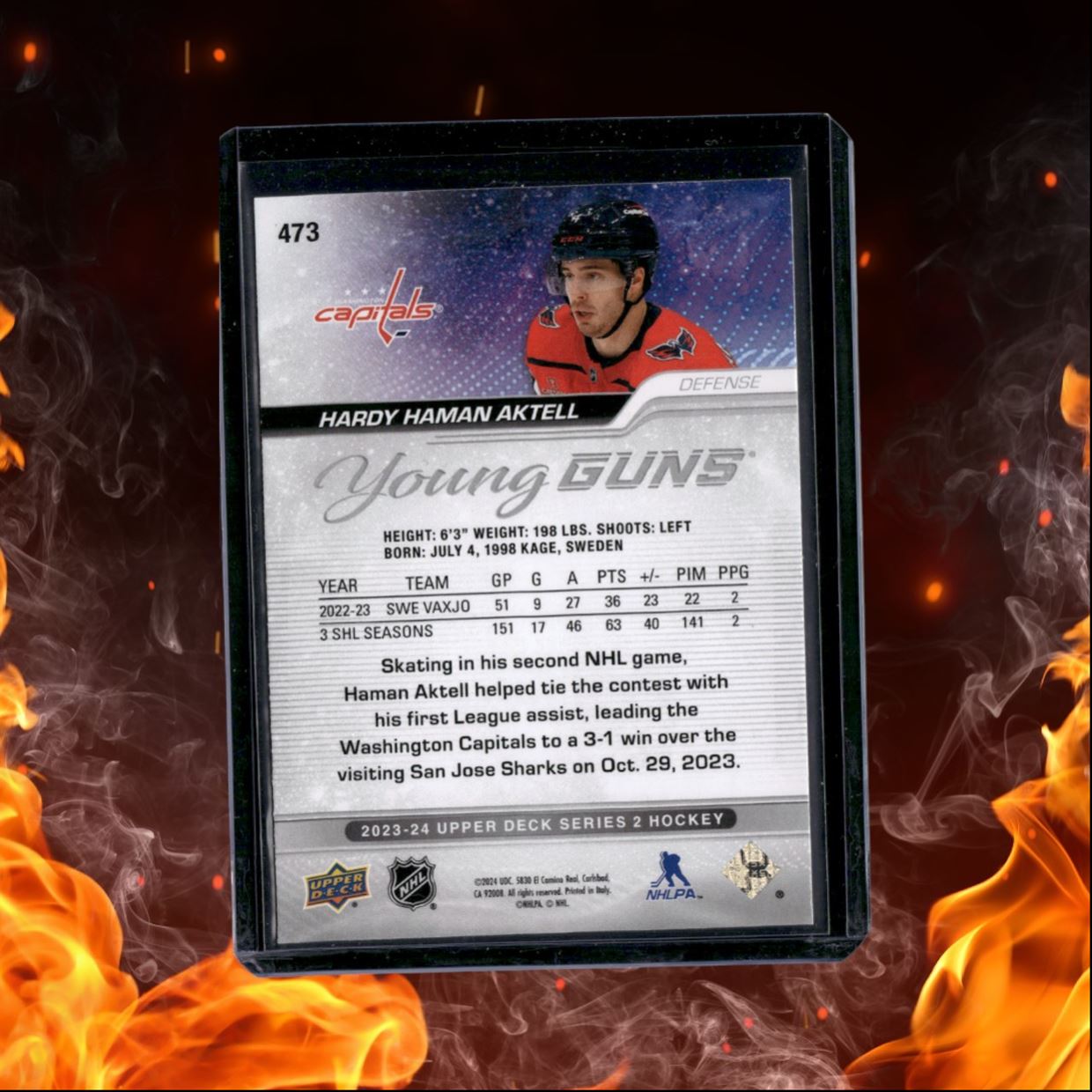 2023-24 Upper Deck Hardy Haman Aktell Young Guns Rookie #473
