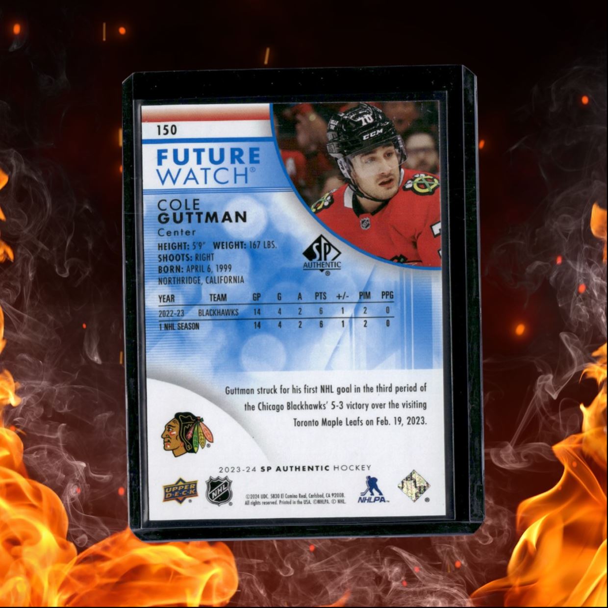 2023-24 SP Authentic Cole Guttman Blue Limited Future Watch Rookie 071/399 #150