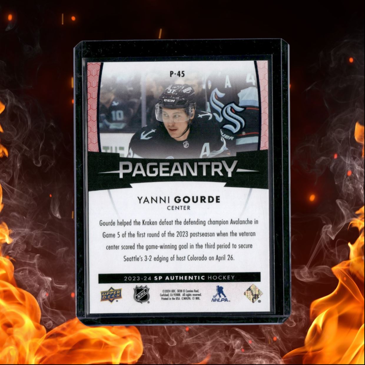 2023-24 SP Authentic Yanni Gourde Pageantry Red SP #P-45