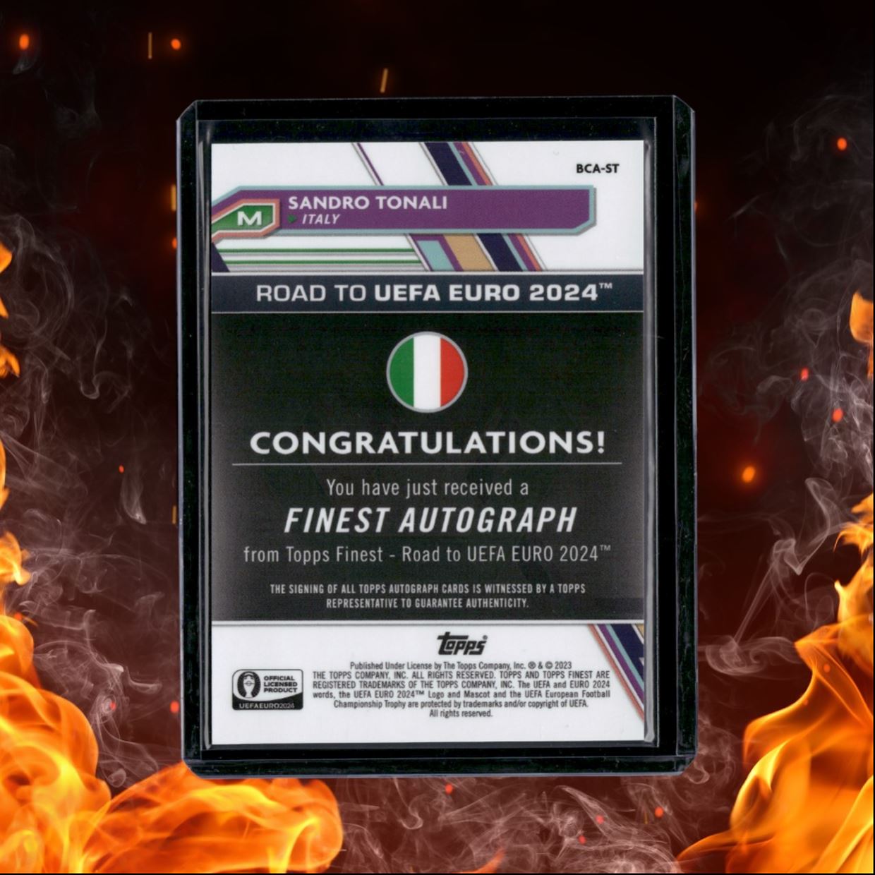 2023 Topps Finest Road to Euro Sandro Tonalli Refractor Auto #BCA-ST