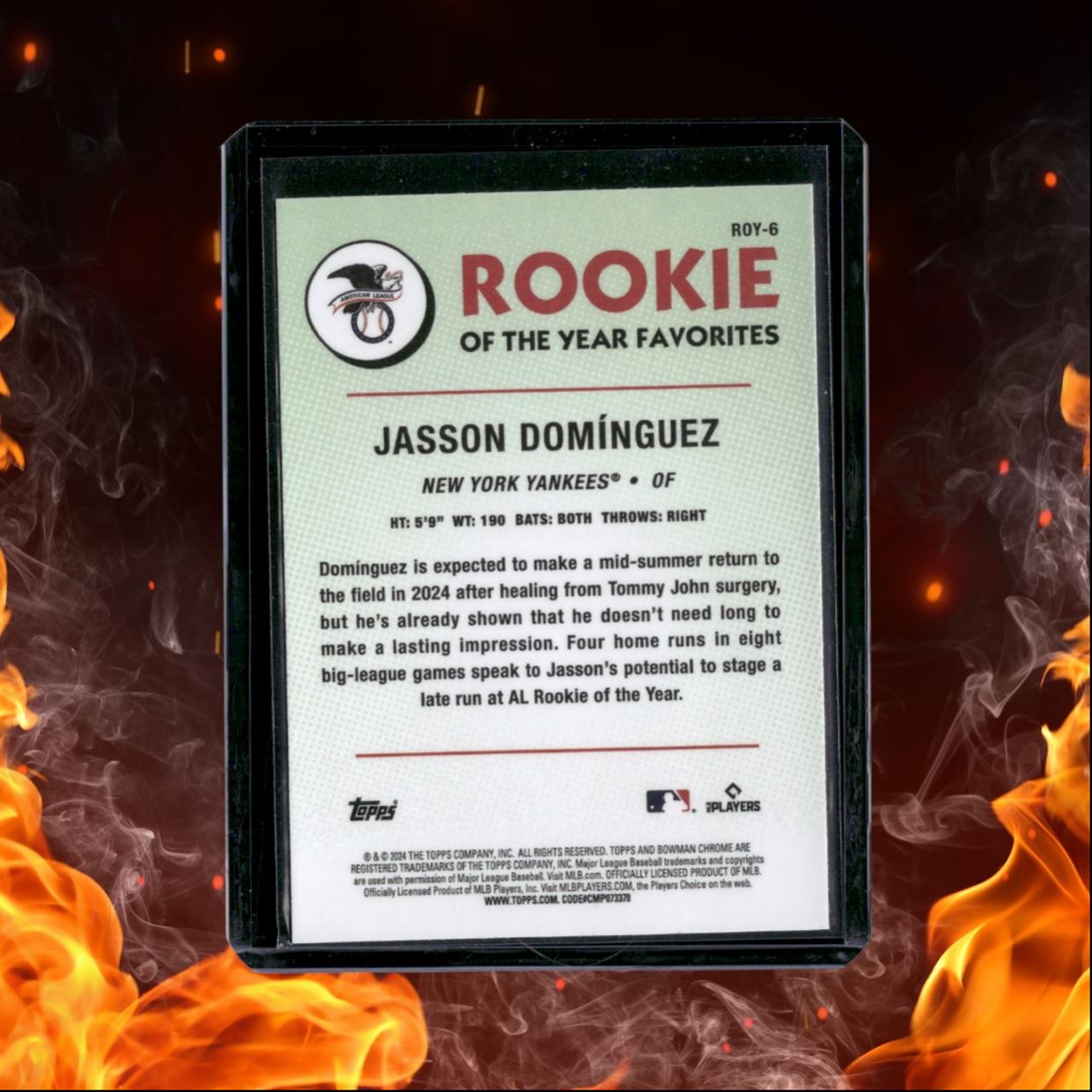 2024 Bowman Chrome Jasson Dominguez Green Mega Rookie #ROY-6