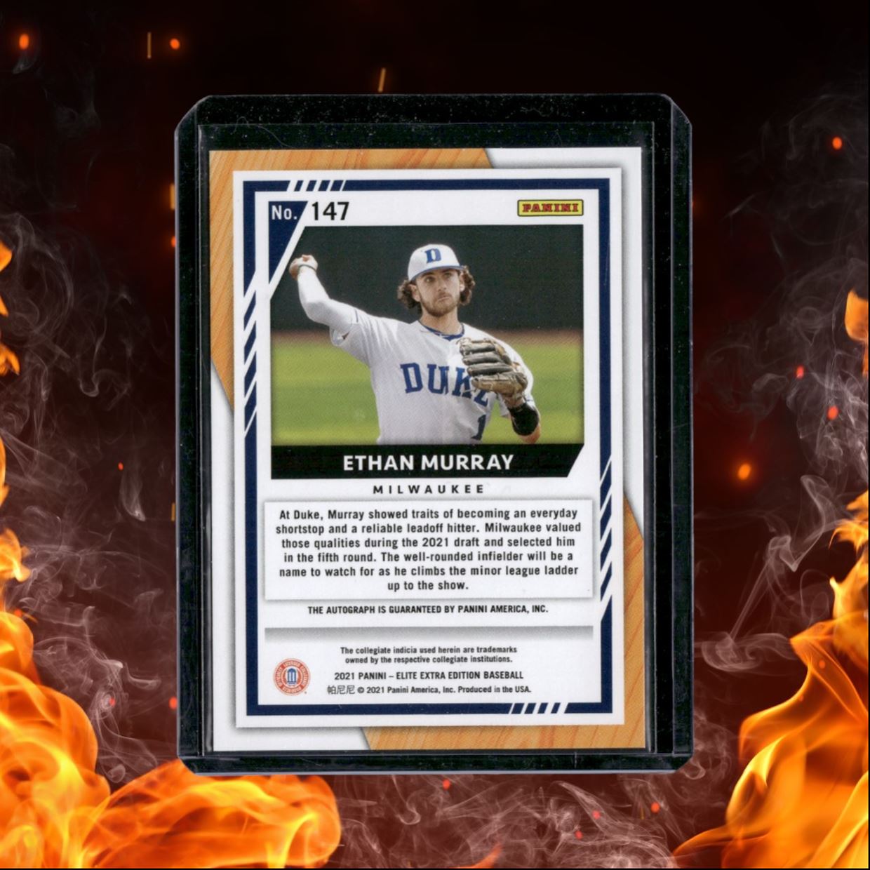 2021 Panini Elite Extra Edition Ethan Murray Prospect Auto #147