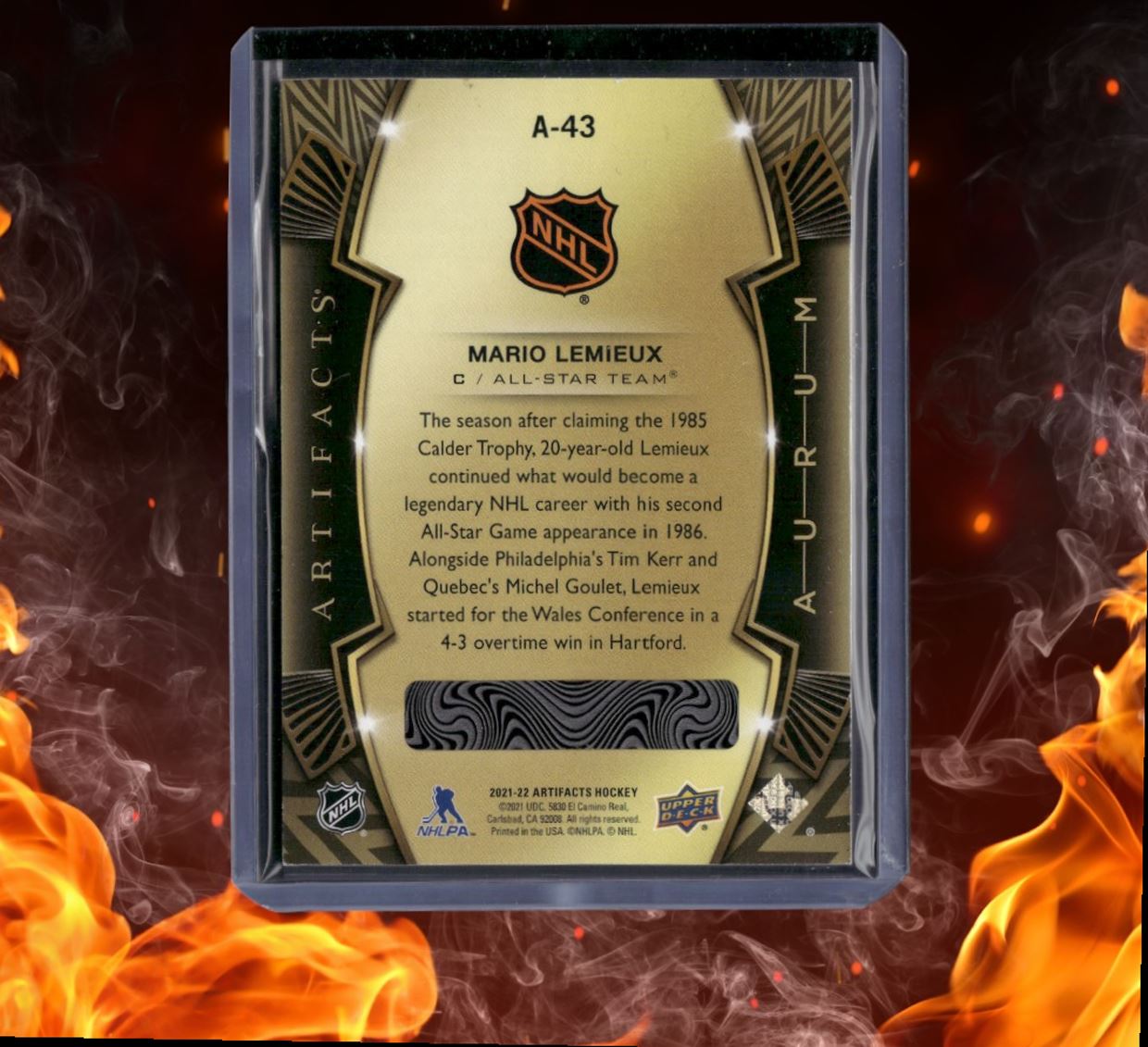 2021-22 Upper Deck Artifacts Mario Lemieux Aurum Unscratched All-Stars SP #A-43