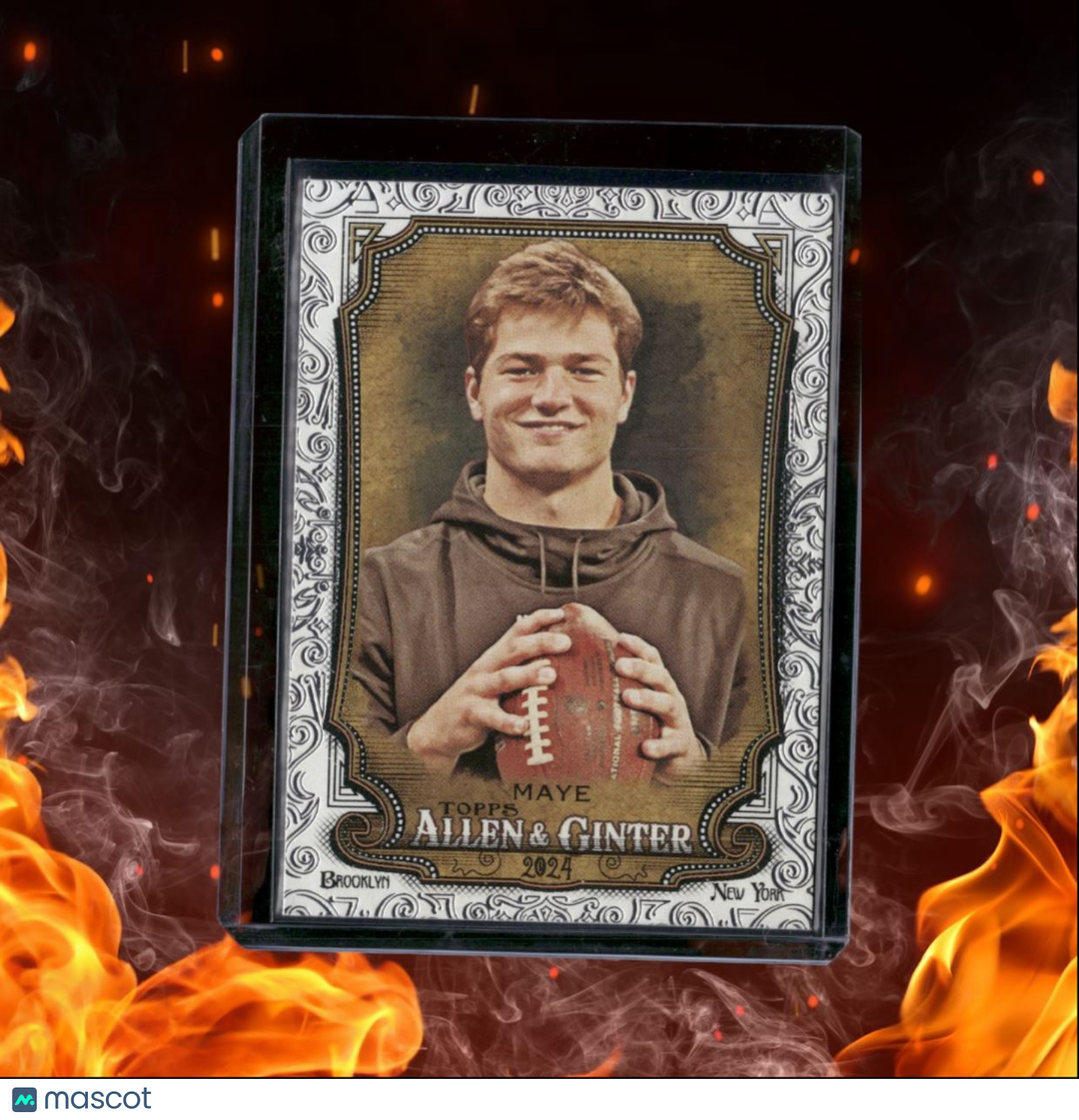 2024 Topps Allen & Ginter Drake Maye Framed Foilgree Rookie #272