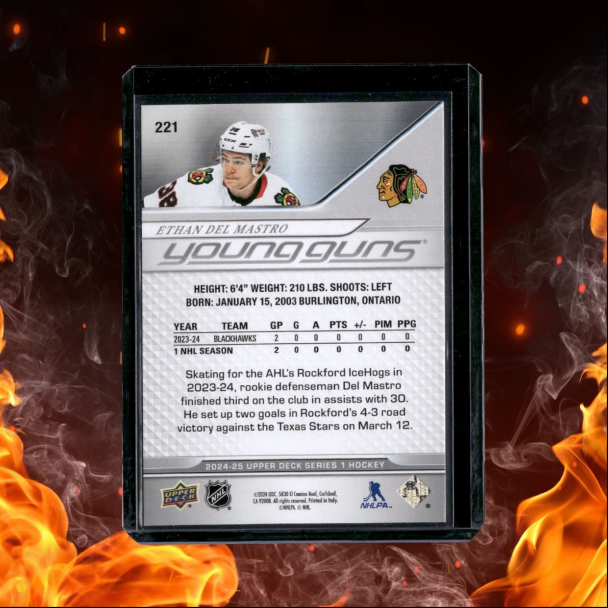 2024-25 Upper Deck Ethan Del Mastro Young Guns Rookie #221