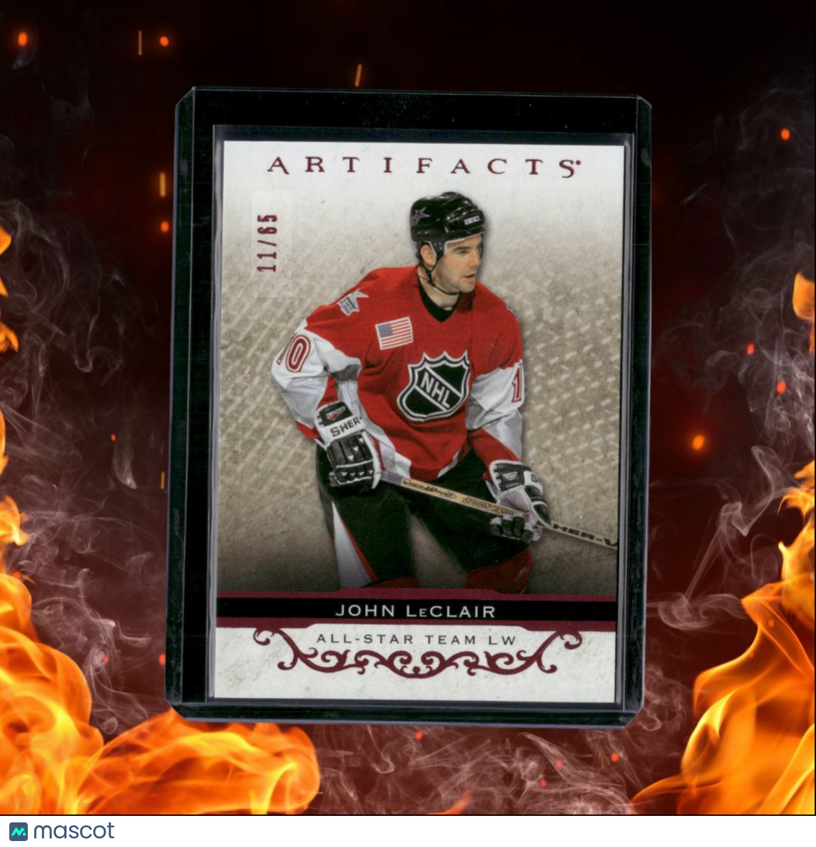 2021-22 Upper Deck Artifacts John LeClair Rose Pink 11/65 #151