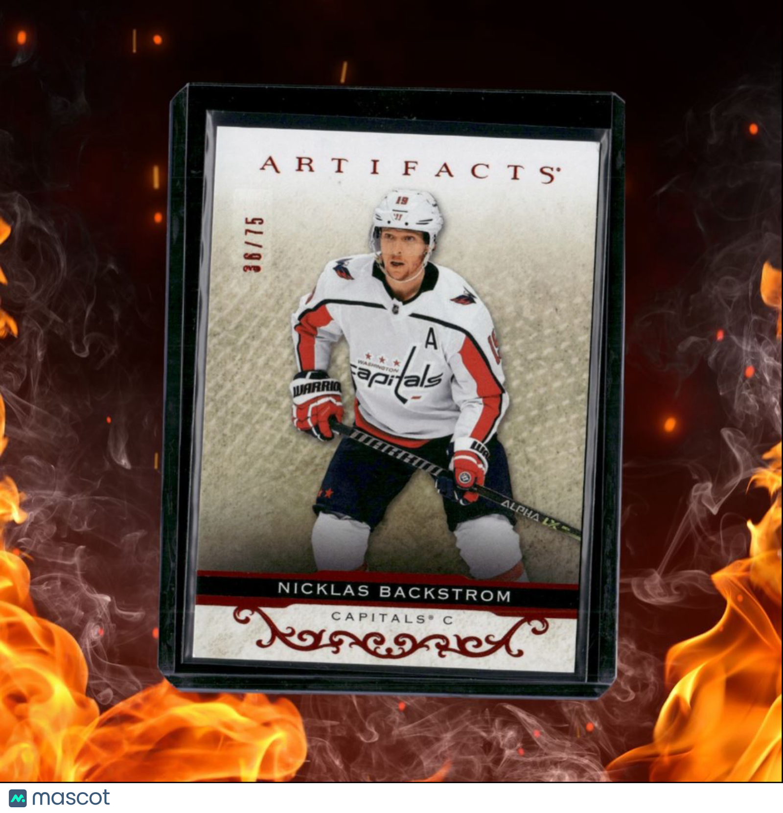 2021-22 Upper Deck Artifacts Nicklas Backstrom Autumn Orange 36/75 #59