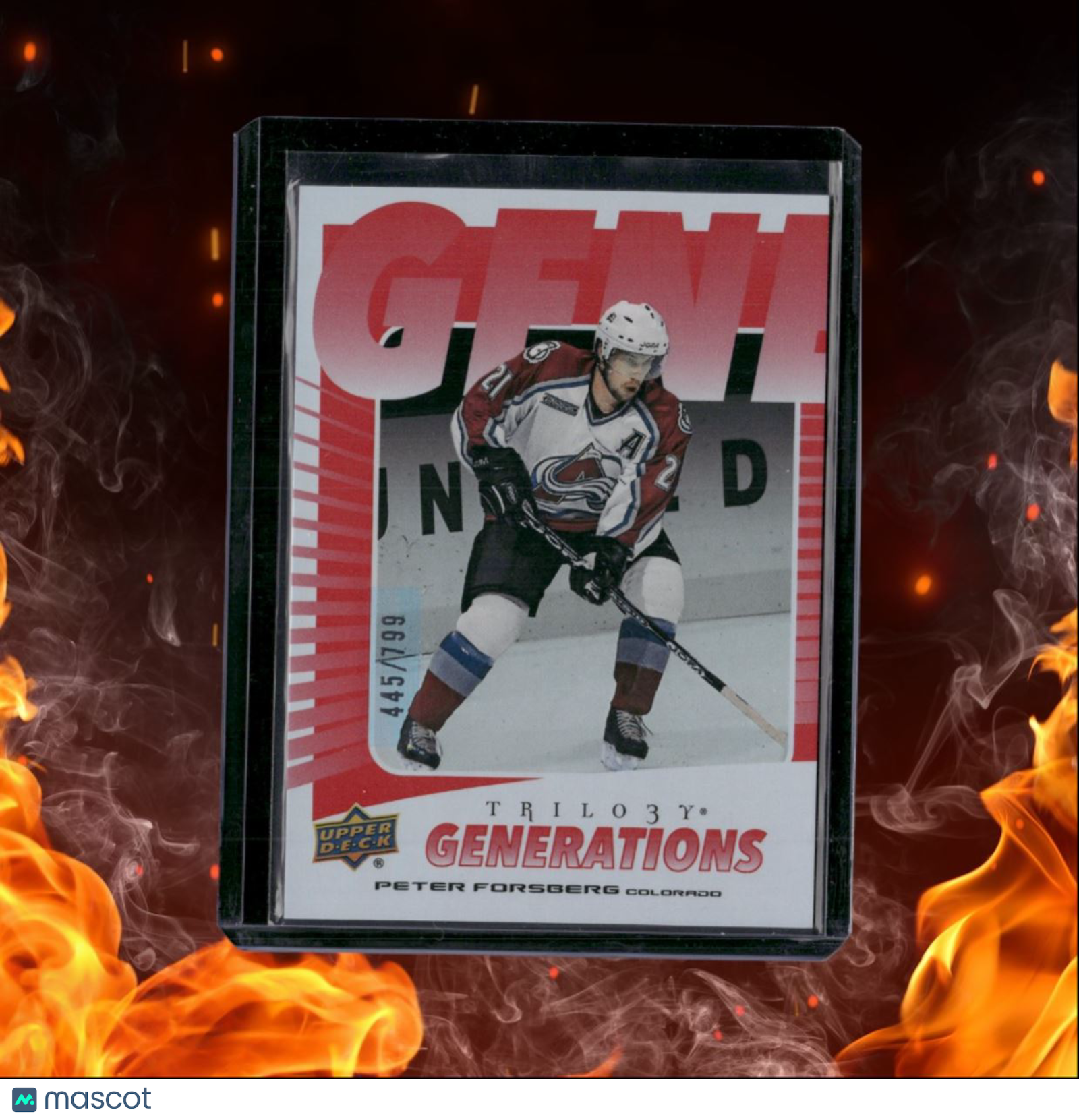 2023-24 Upper Deck Trilogy Peter Forsberg Generations Red 445/799 #TG-11A