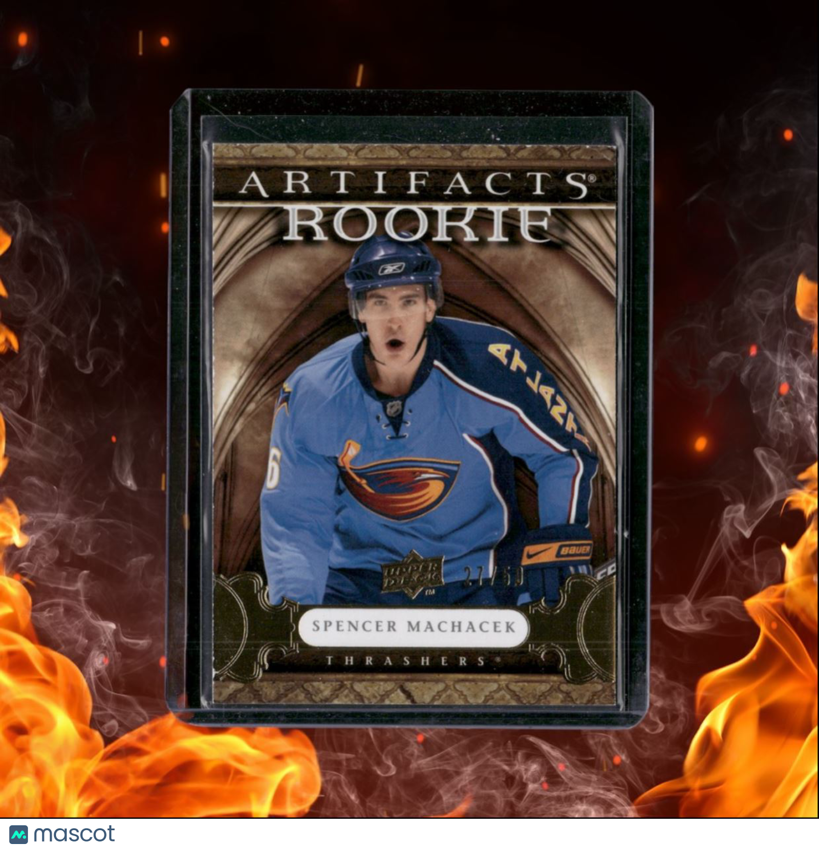 2009-10 Upper Deck Artifacts Spencer Machacek Gold Spectrum Rookie 27/50 #192
