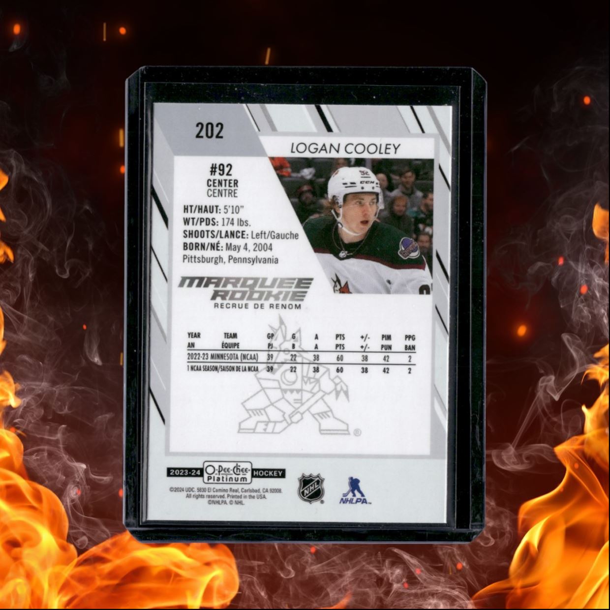 2023-24 O-Pee-Chee Platinum Logan Cooley Marquee (B) Rookie #202
