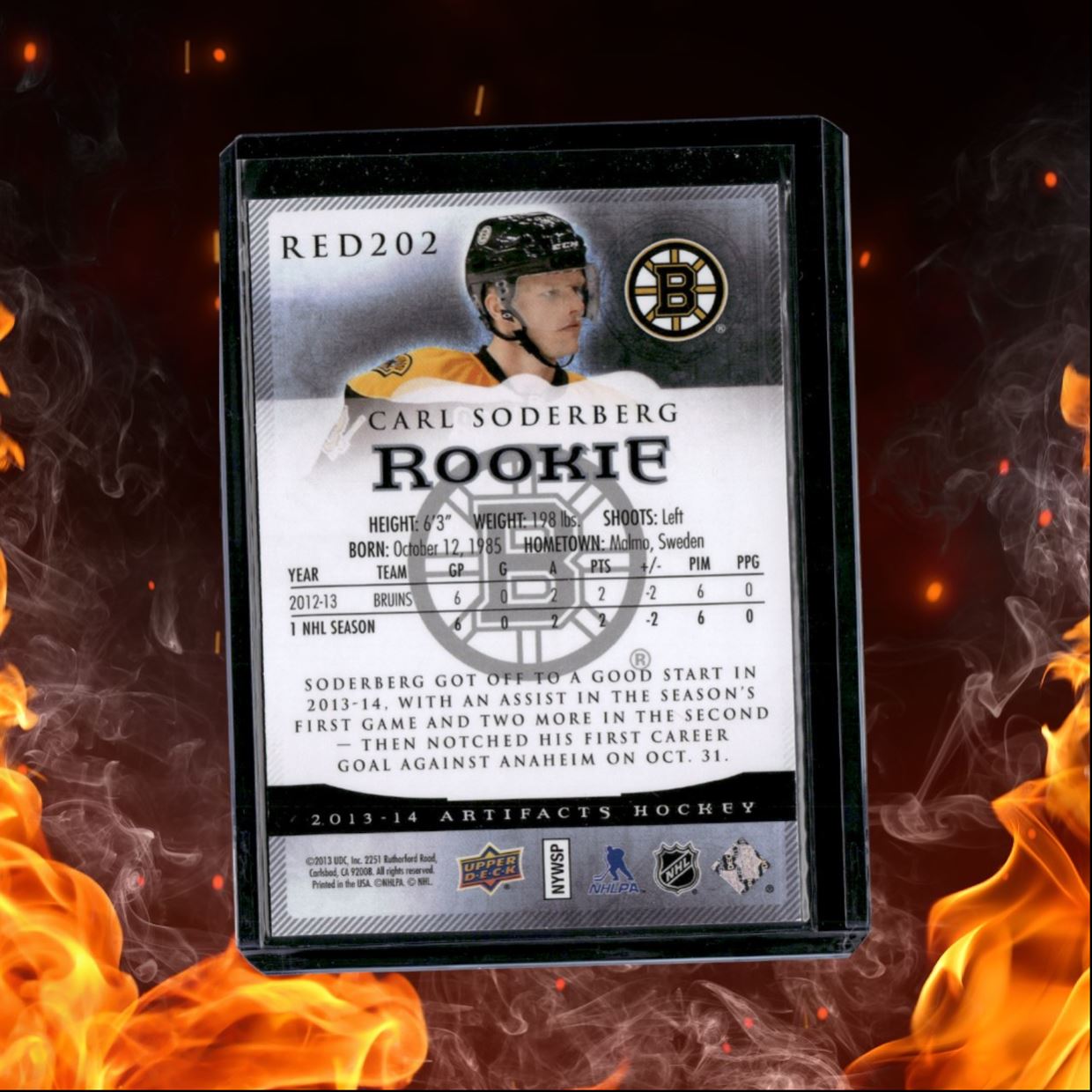 2013-14 Upper Deck Artifacts Carl Soderberg Rookie 697/899 #RED202