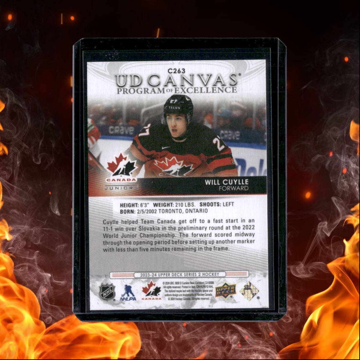 2023-24 Upper Deck Will Cuylle UD Canvas Program of Excellence Canvas Rookie