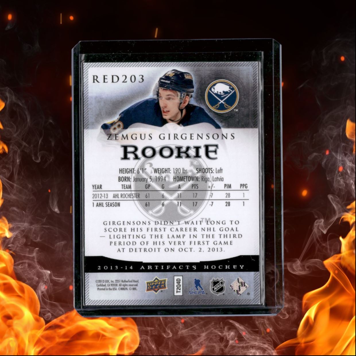 2013-14 Upper Deck Artifacts Zemgus Girgensons Rookie 384/899 #RED203