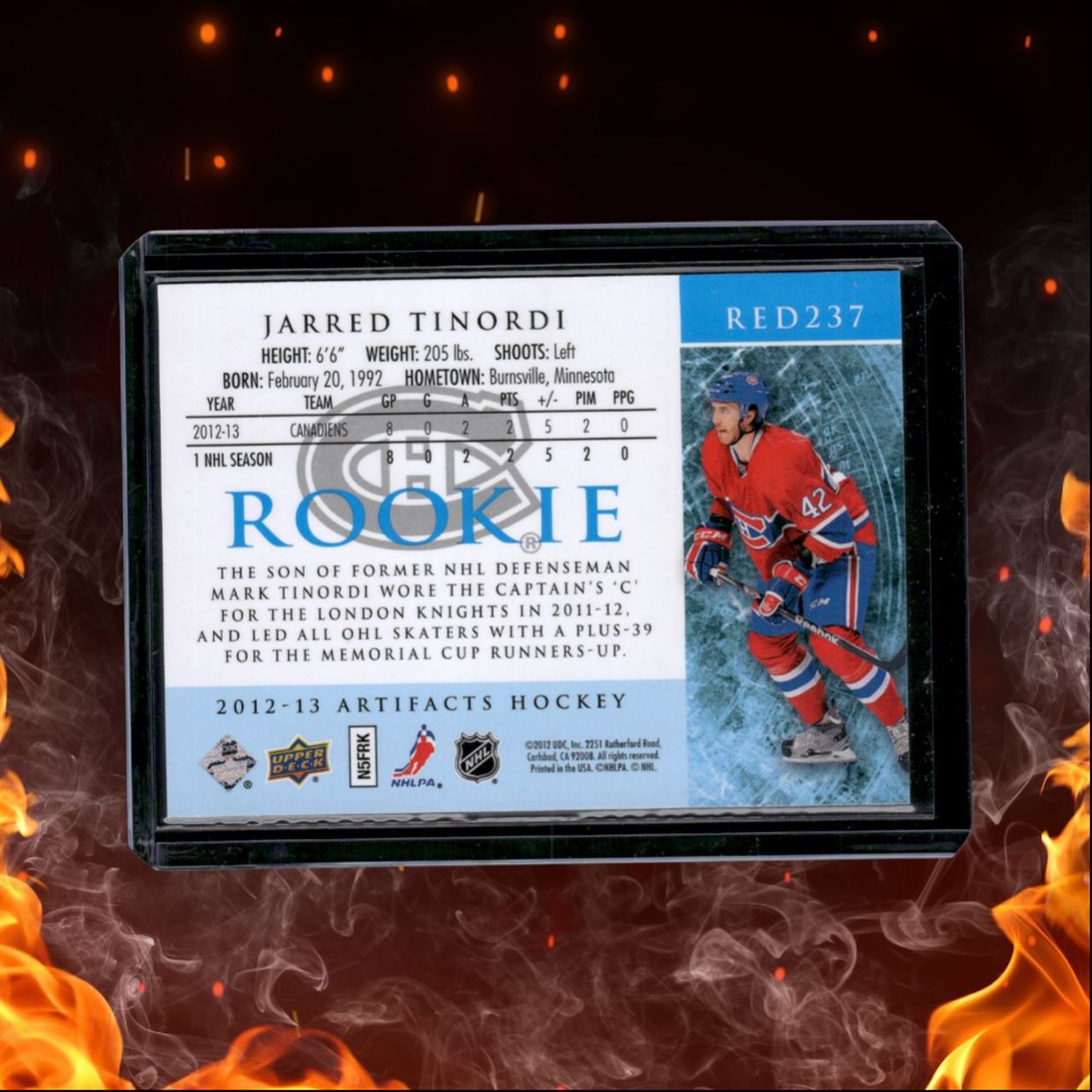 2013-14 Upper Deck Artifacts Jarred Tinordi Rookie 661/699 #RED237