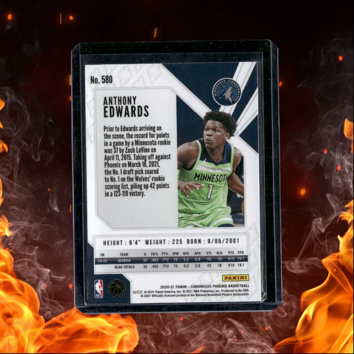 2020-21 Panini Chronicles Anthony Edwards Phoenix Rookie #580