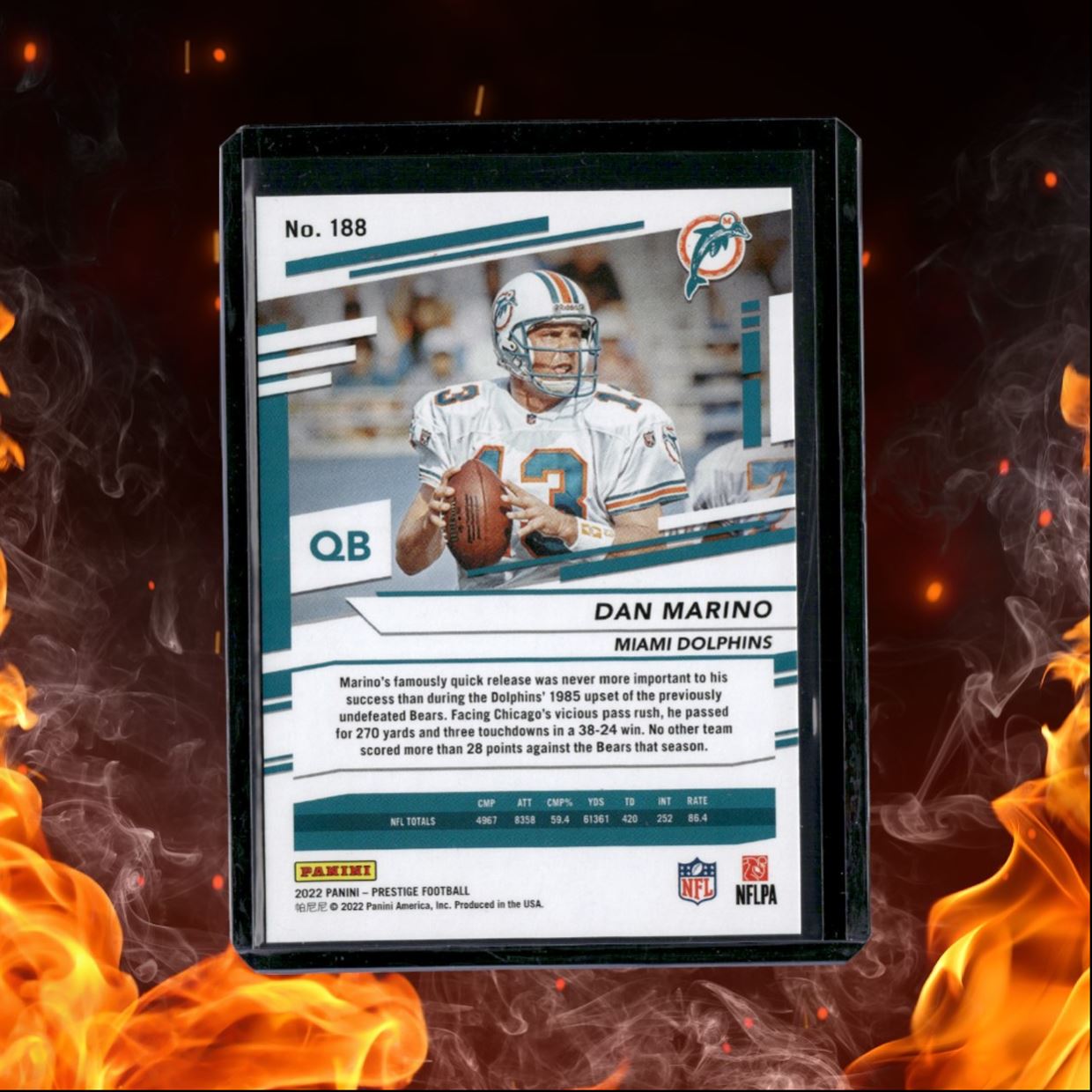 2022 Panini Prestige Dan Marino Xtra Points Orange 08/75 #188