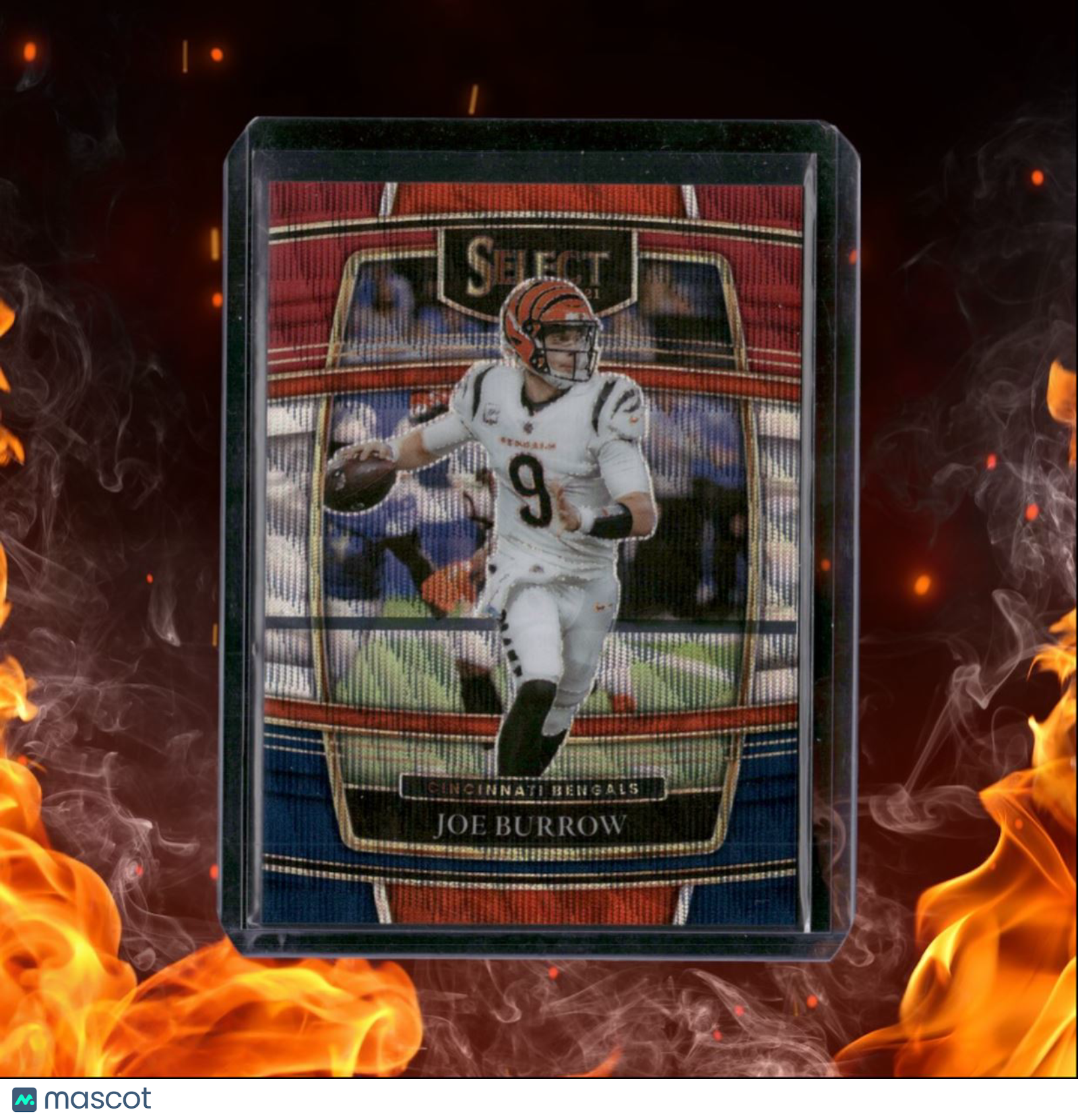 2022 Panini Select Joe Burrow Red White & Blue Wave Prizm 186/249 #9