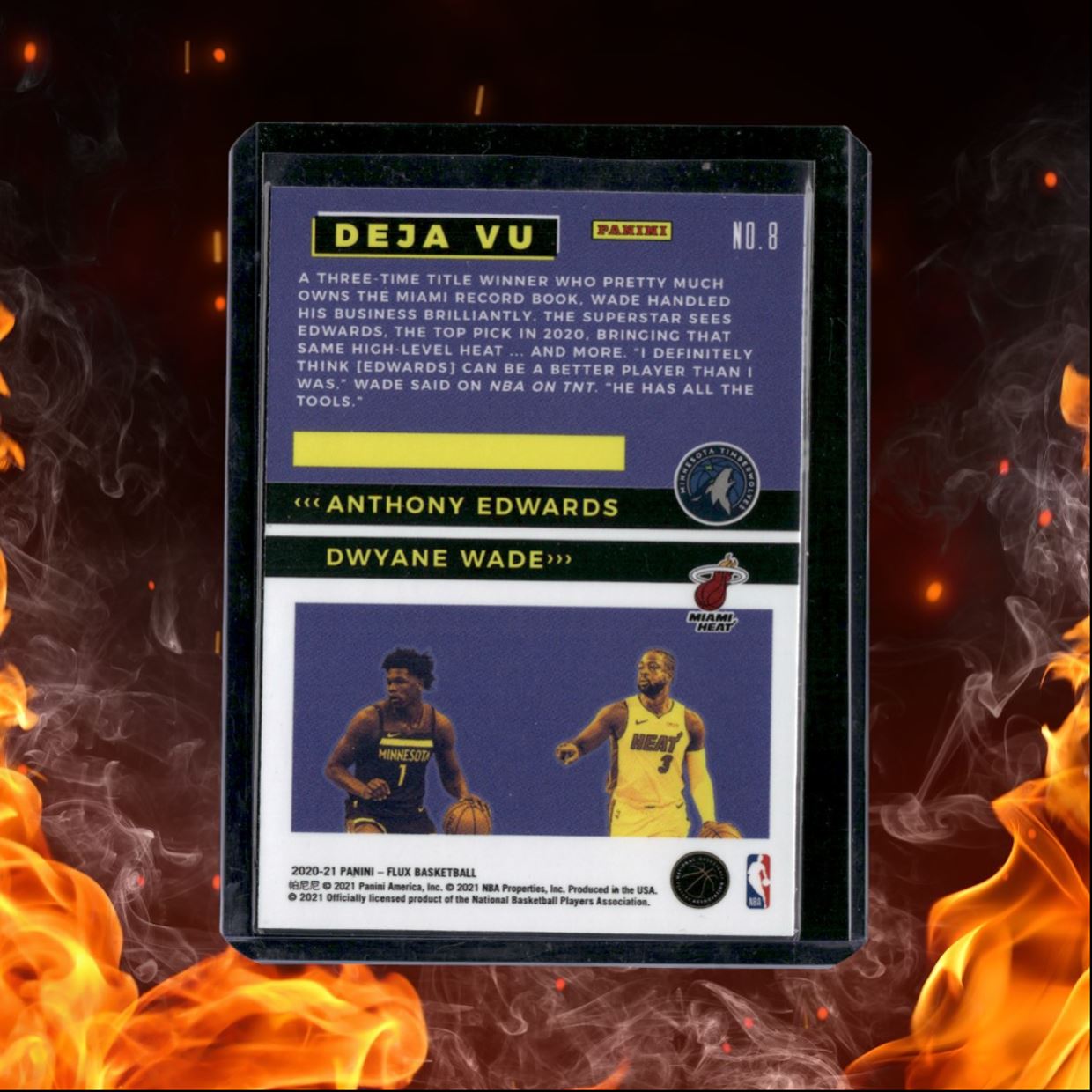 2020-21 Panini Flux Anthony Edwards / Dwayne Wade Deja Vu Rookie #8