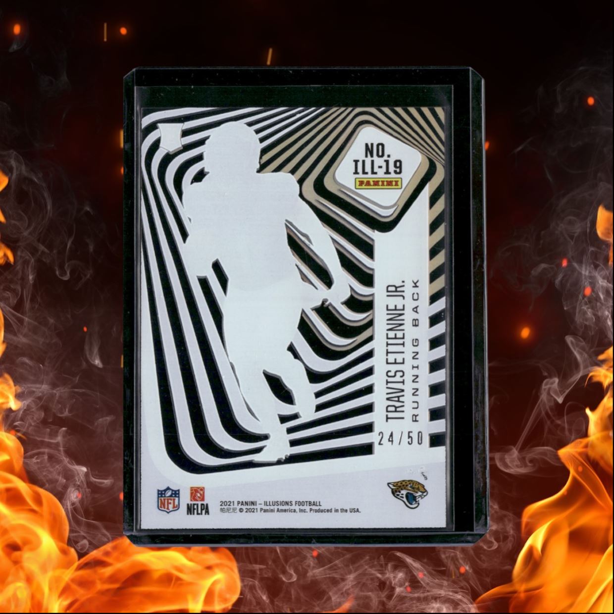 2021 Panini Illusions Travis Etienne Jr. Illusionists Black Gold Rookie 24/50