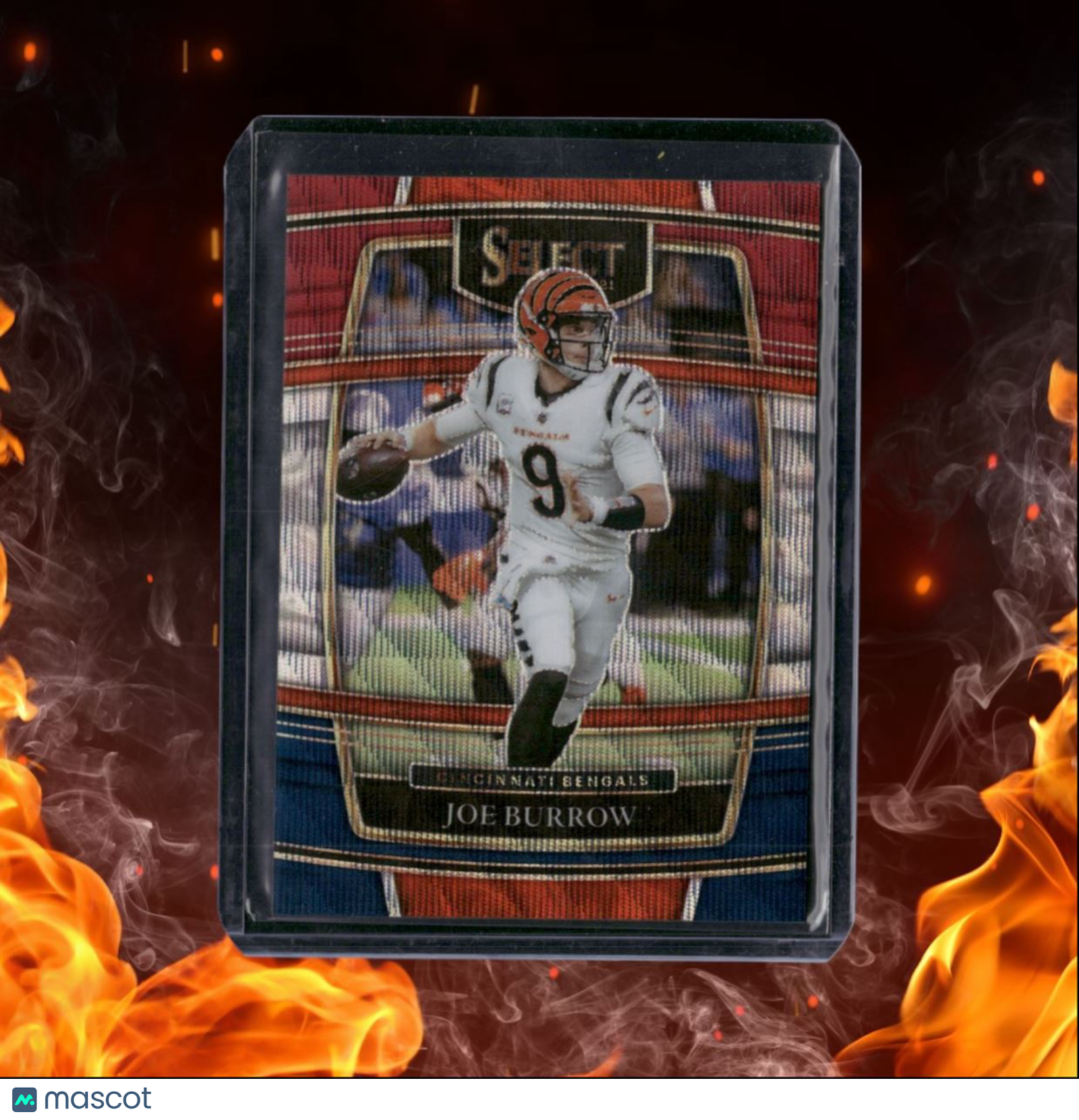 2022 Panini Select Joe Burrow Red White & Blue Wave Prizm 054/249 #9