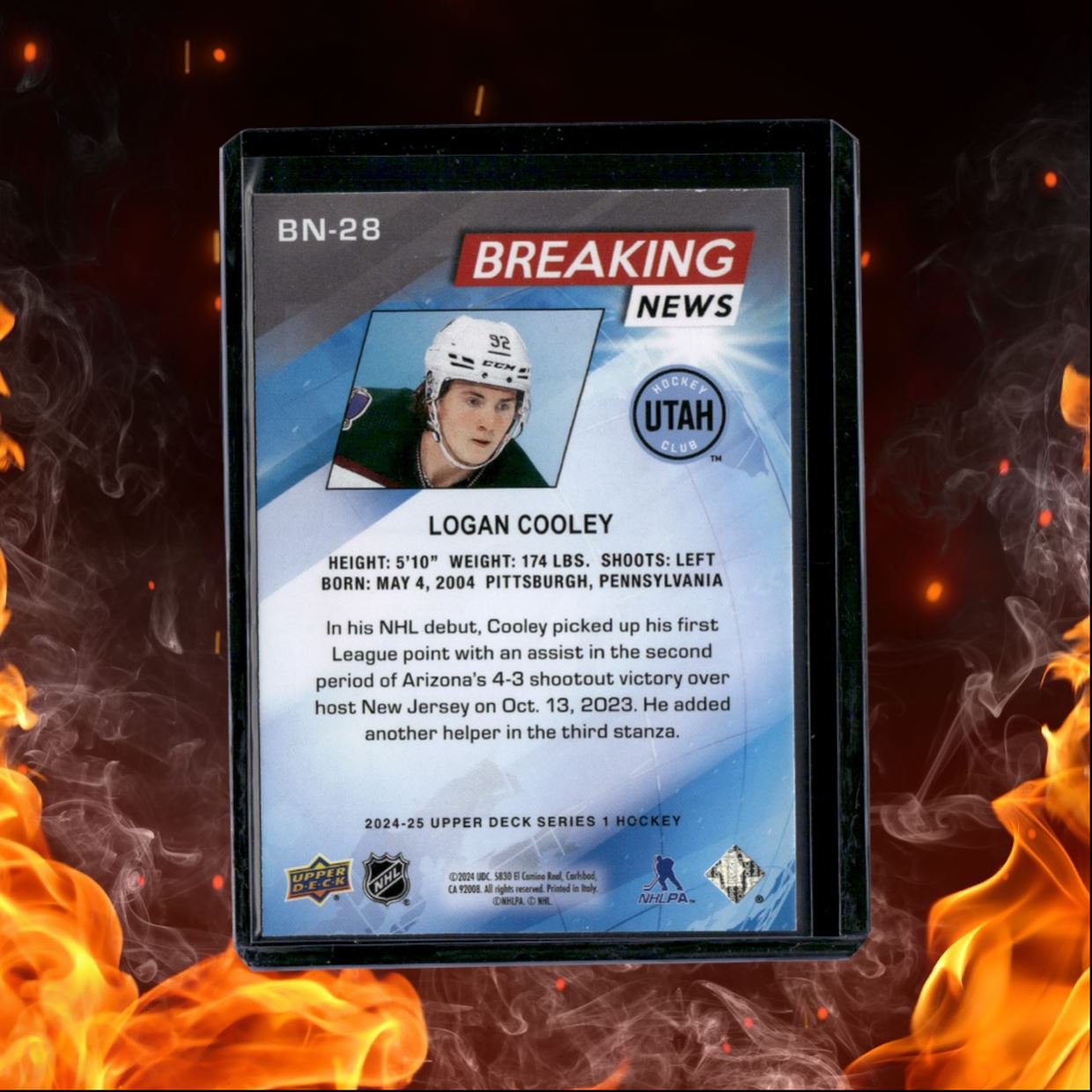 2024-25 Upper Deck Logan Cooley Breaking News #BN-28