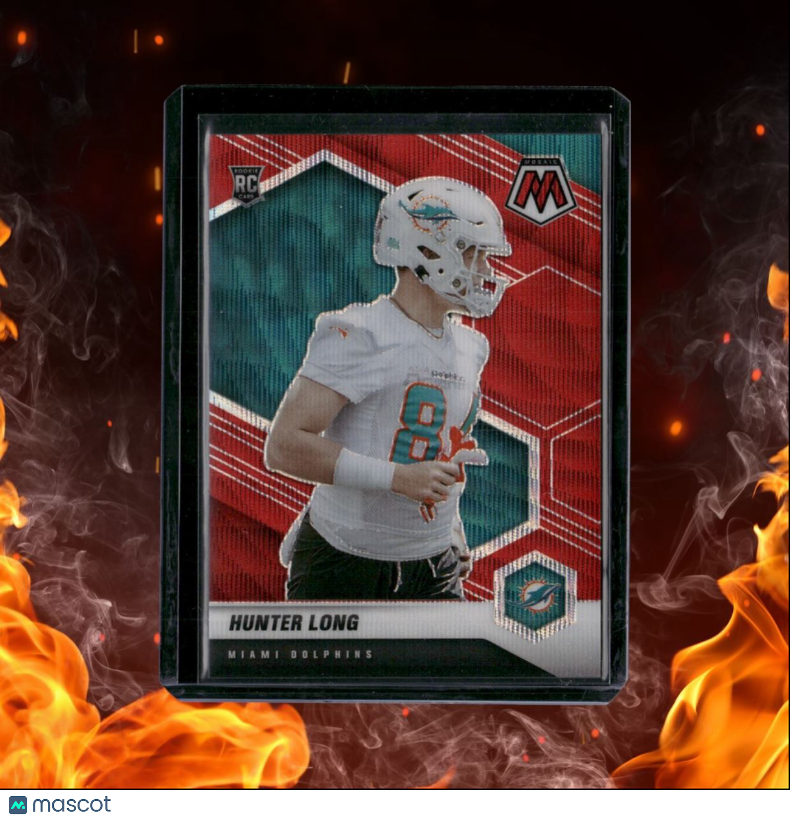2021 Panini Mosaic Hunter Long Red Wave Prizm Rookie 9/9 #384