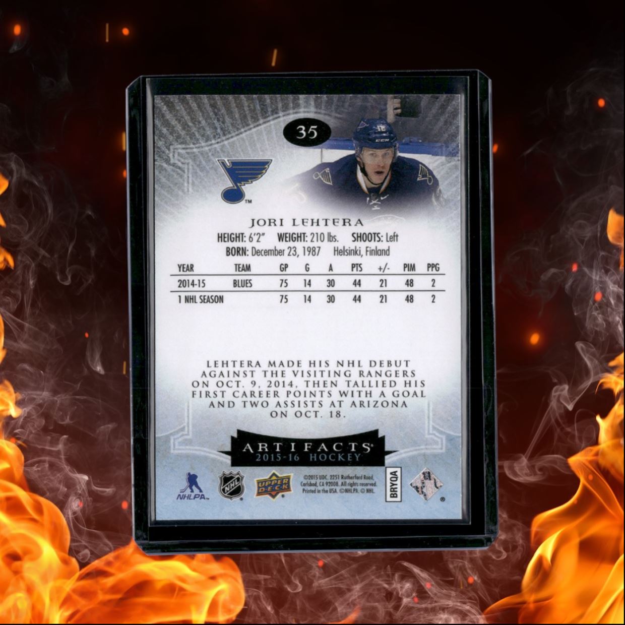 2015-16 Upper Deck Artifacts Jori Lehtera Ruby 363/399 #35