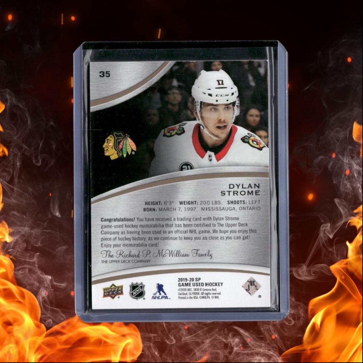 2019-20 SP Game Used Dylan Strome Jersey #35