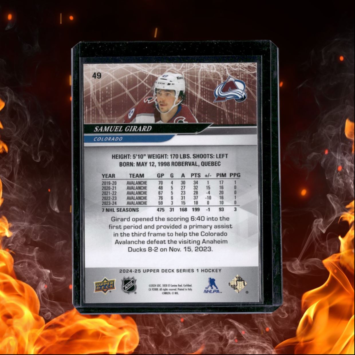 2024-25 Upper Deck Samuel Girard Deluxe 109/250 #49