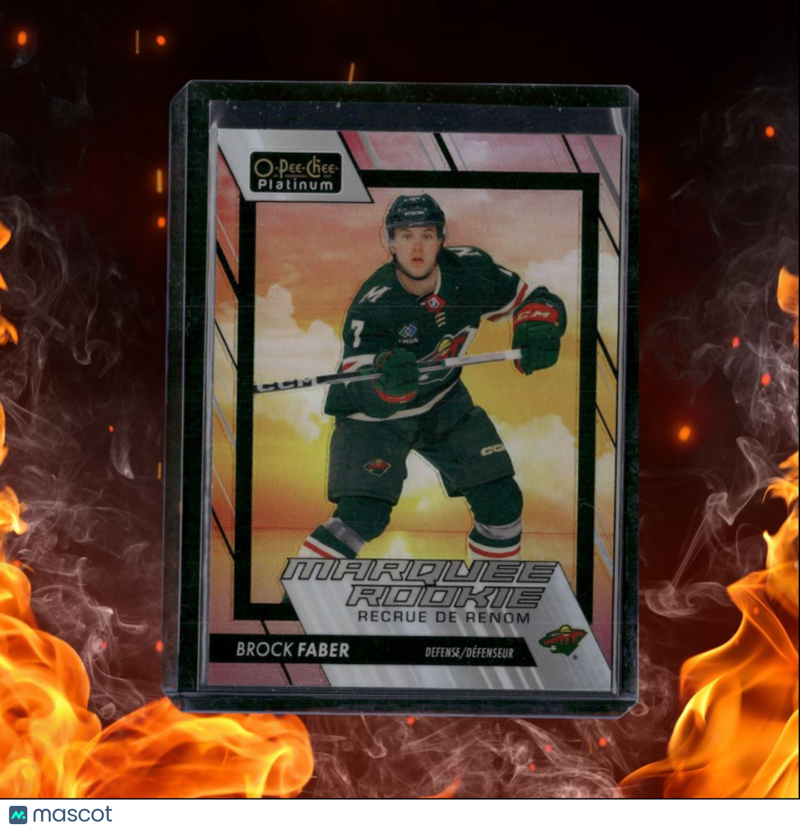 2023-24 O-Pee-Chee Platinum Brock Faber Marquee Sunset Rookie #260