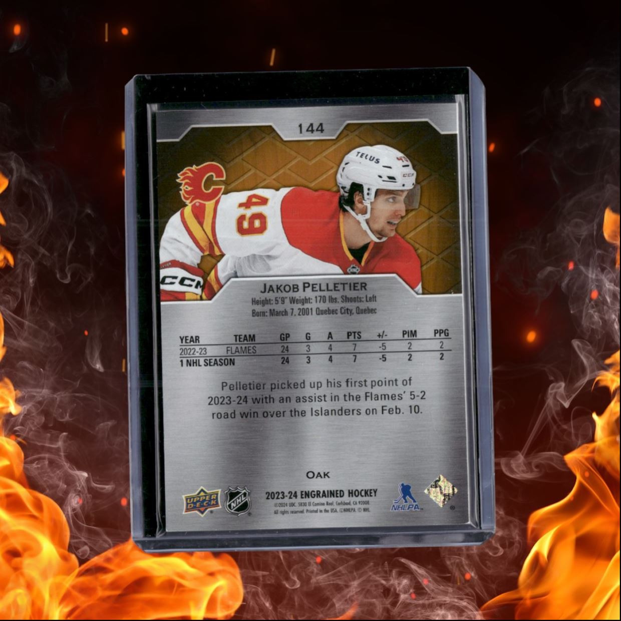 2023-24 Upper Deck Engrained Jakob Pelletier Oak Rookie 316/399 #144
