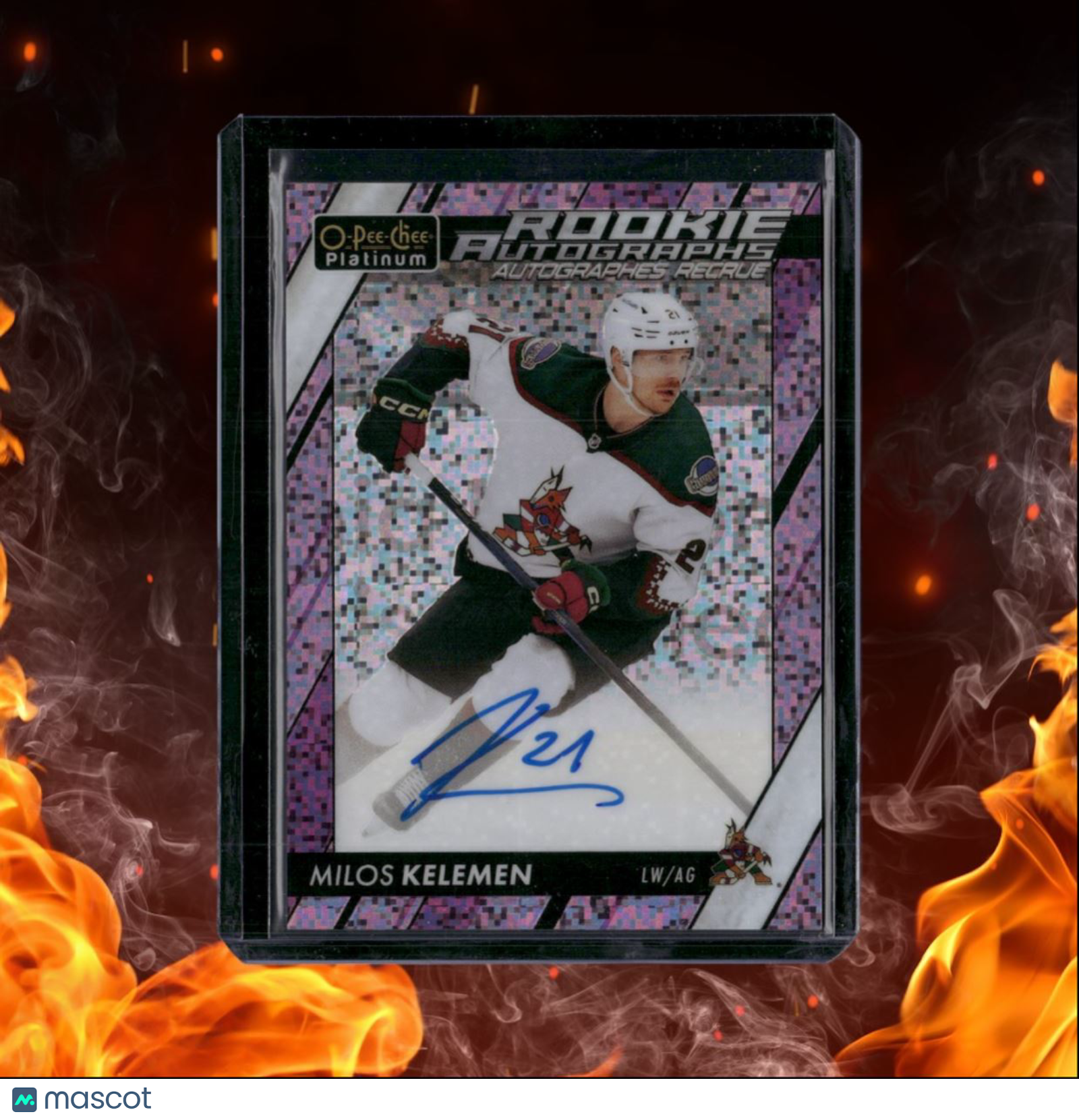2023-24 O-Pee-Chee Platinum Milos Kelemen Violet Pixels Rookie Auto 85/99 #R-KE