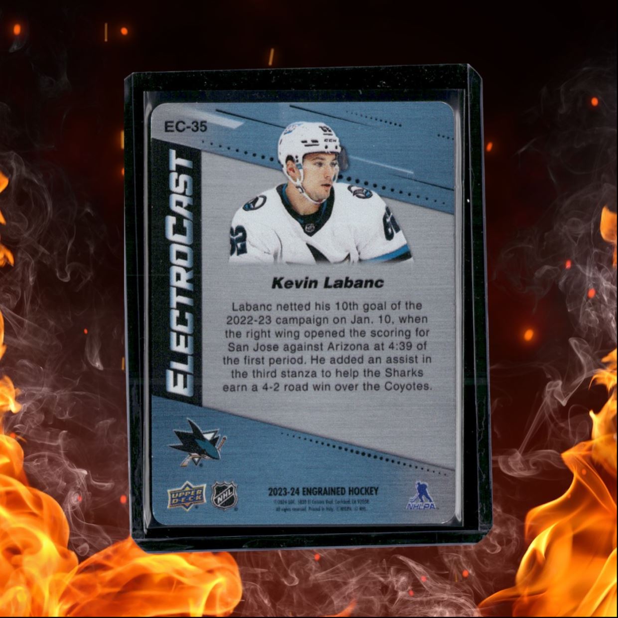 2023-24 Upper Deck Engrained Kevin Labanc Electrocast SP #EC-35