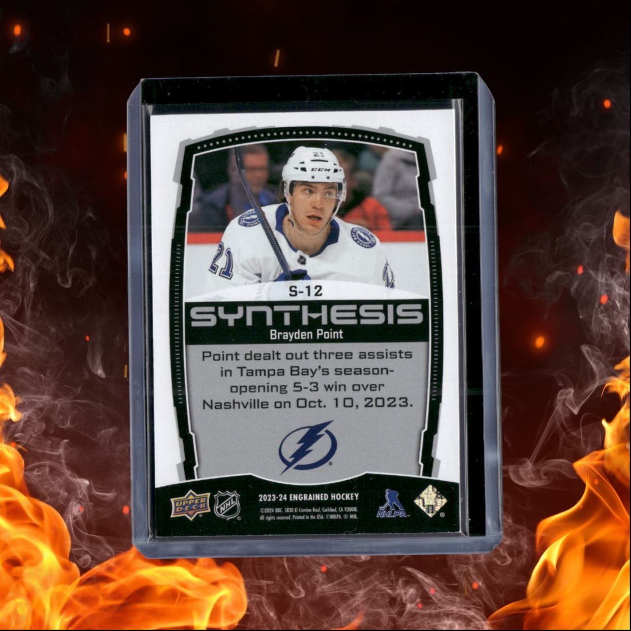 2023-24 Upper Deck Engrained Brayden Point Synthesis Green #S-12
