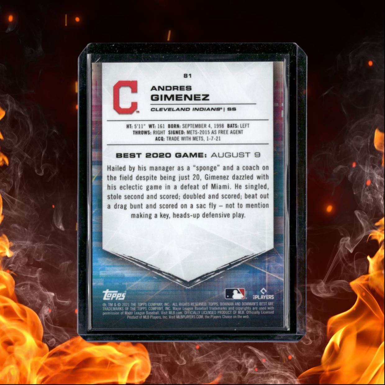2021 Bowman's Best Andres Gimenez Refractor Rookie 093/150 #81