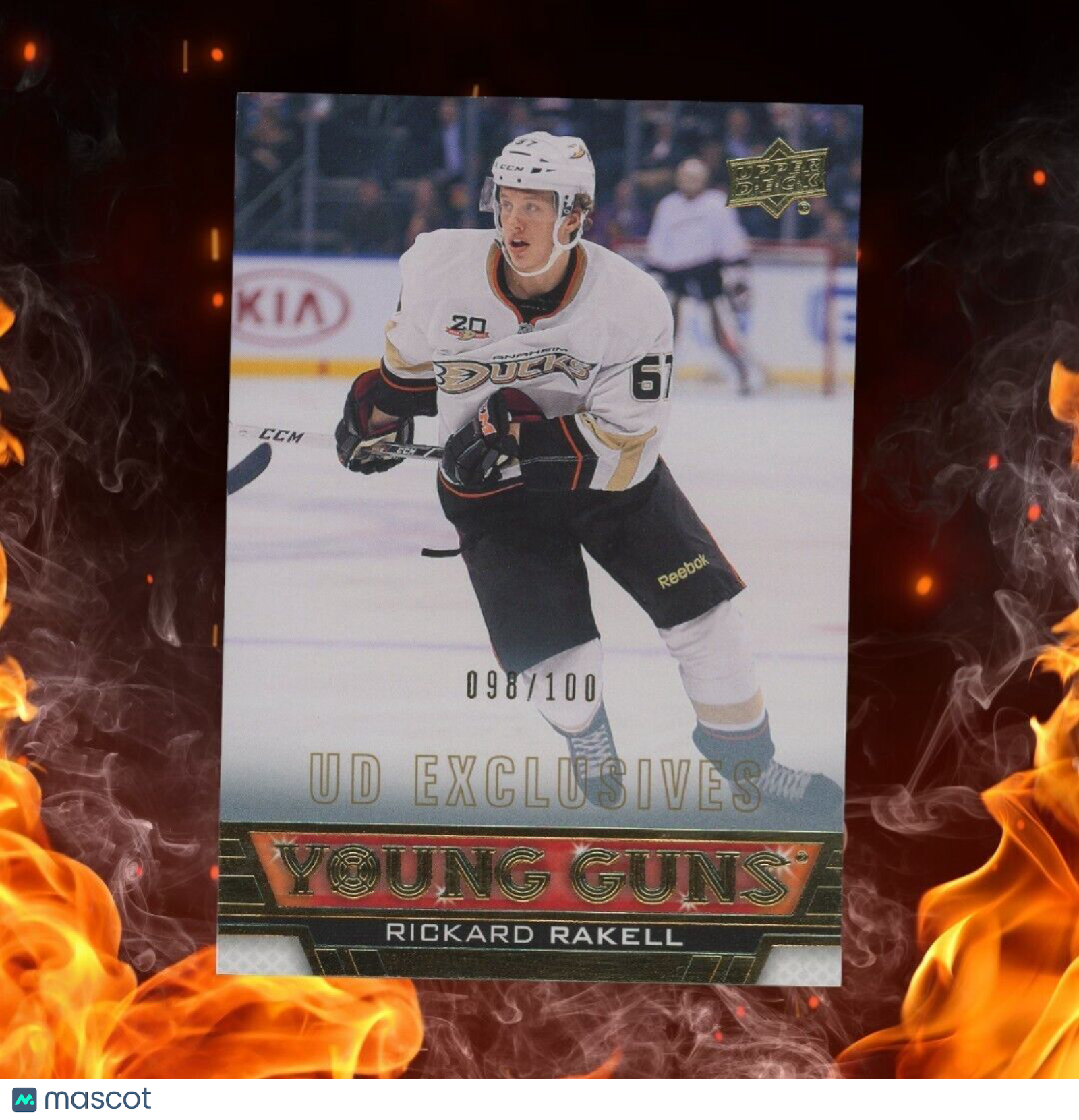 2013-14 Upper Deck RICKARD RAKELL Young Guns /100 UD Exclusives #480