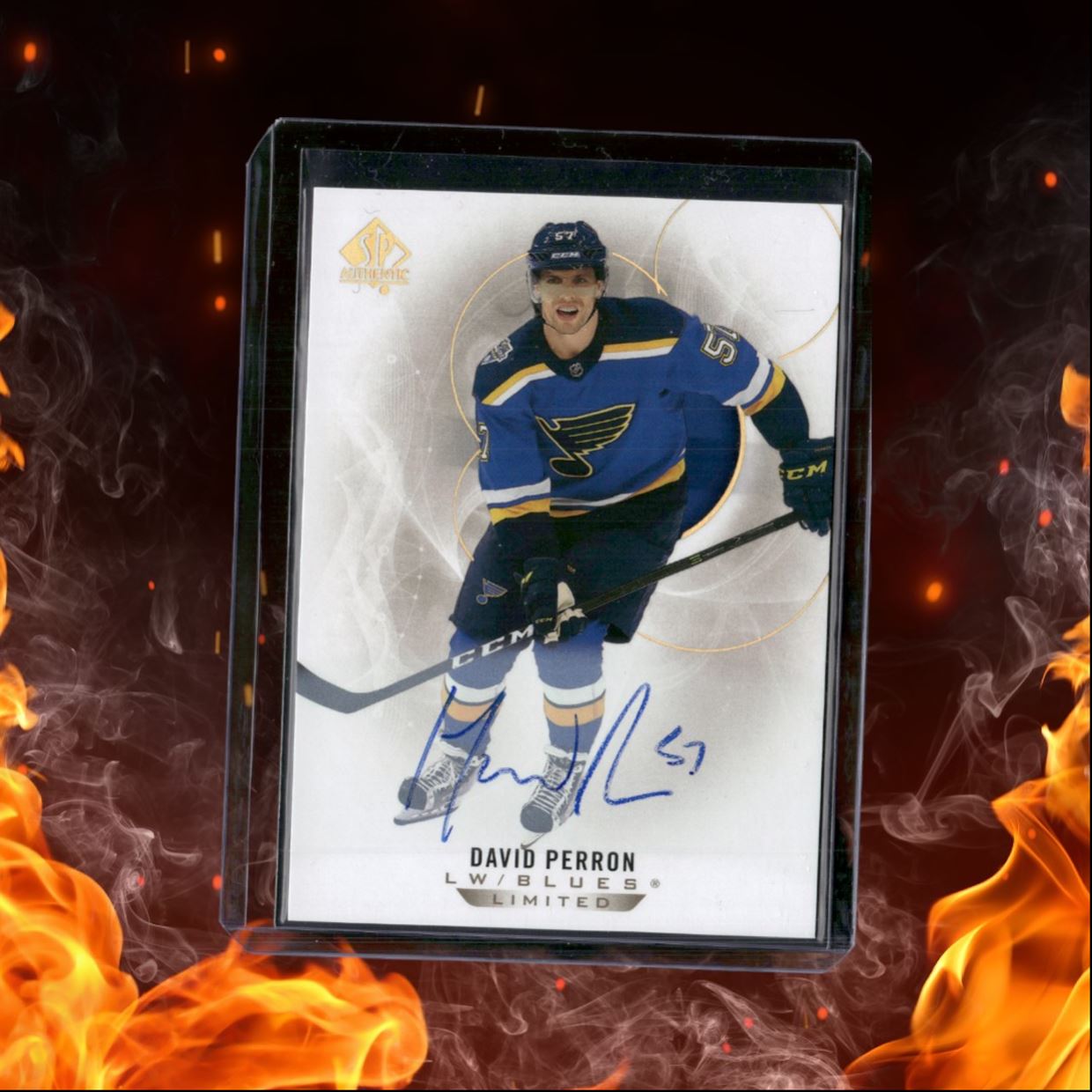2020-21 SP Authentic David Perron Limited Gold Auto #78