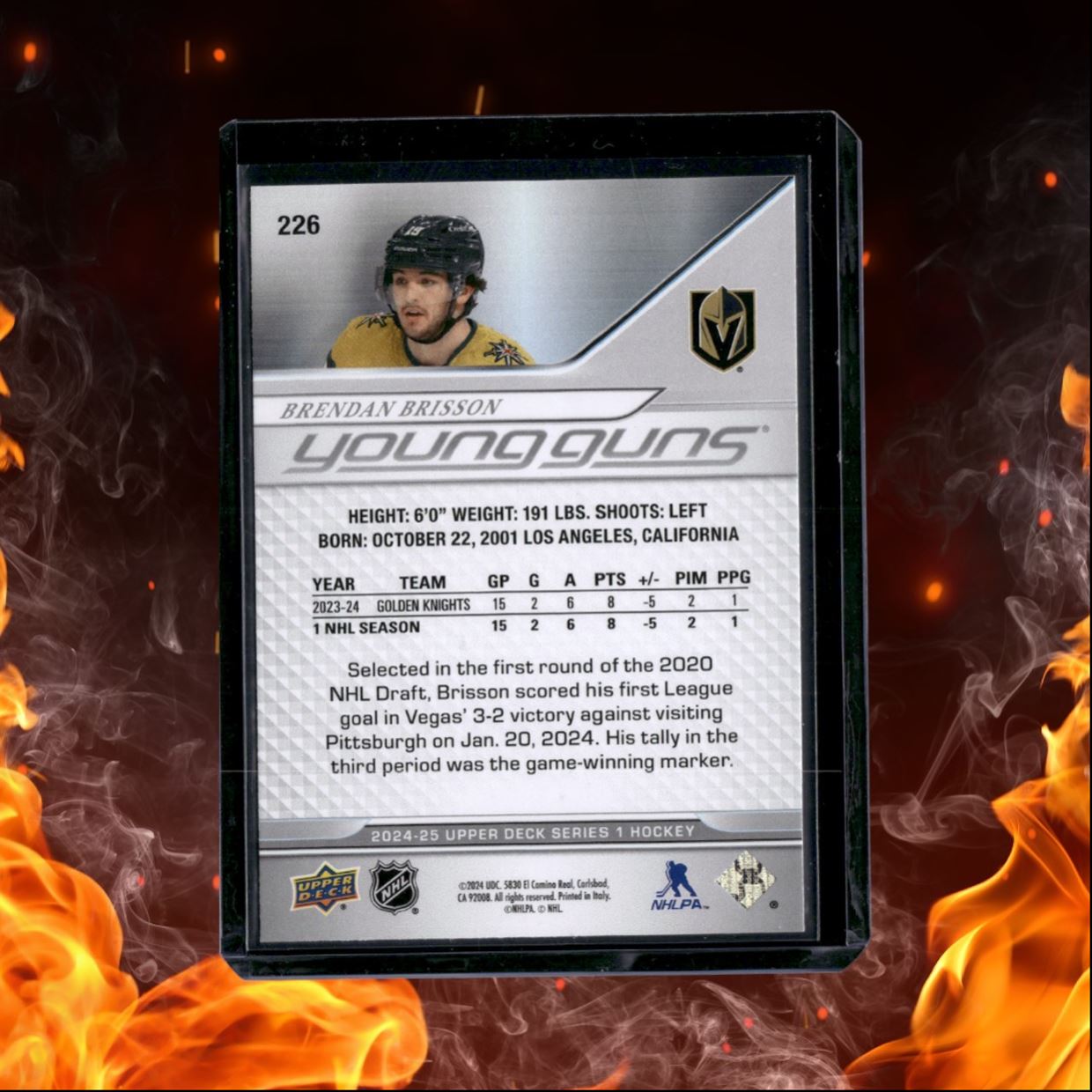 2024-25 Upper Deck Brendan Brisson Young Guns (D) Rookie #226