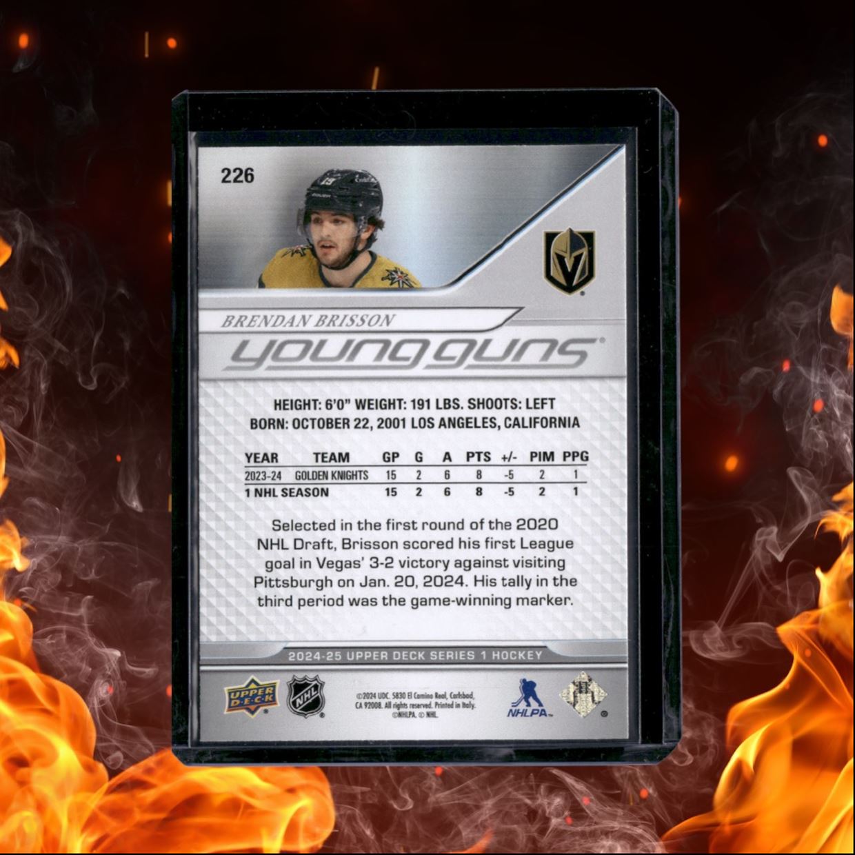 2024-25 Upper Deck Brendan Brisson Young Guns (C) Rookie #226