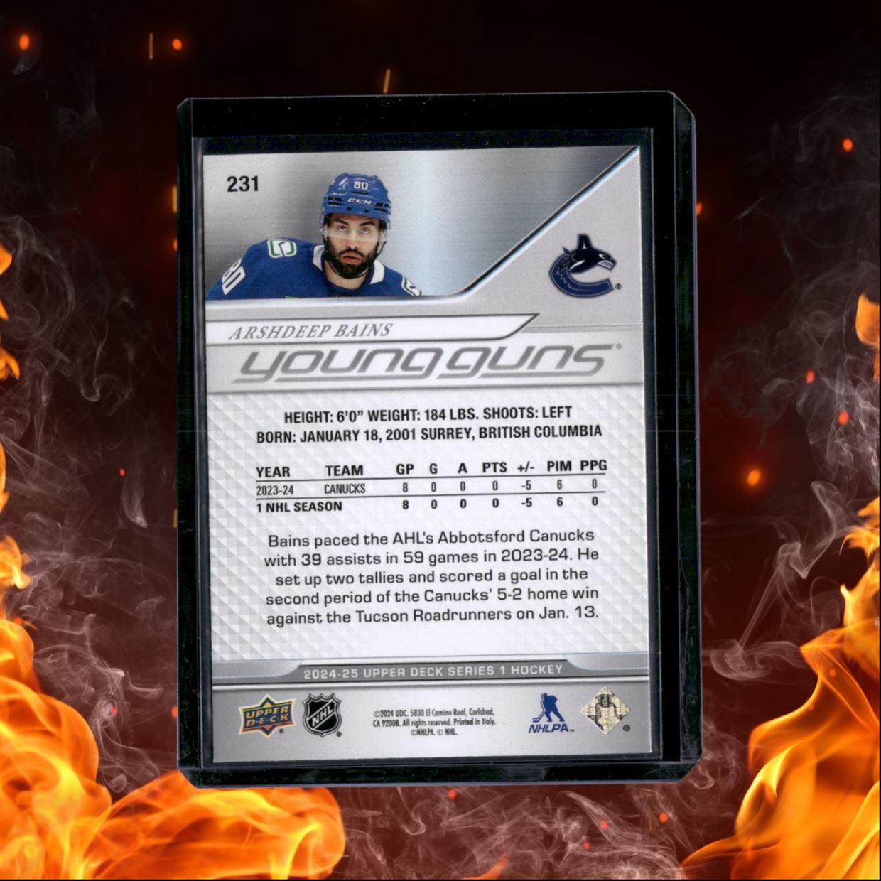 2024-25 Upper Deck Arshdeep Bains Young Guns (B) Rookie #231