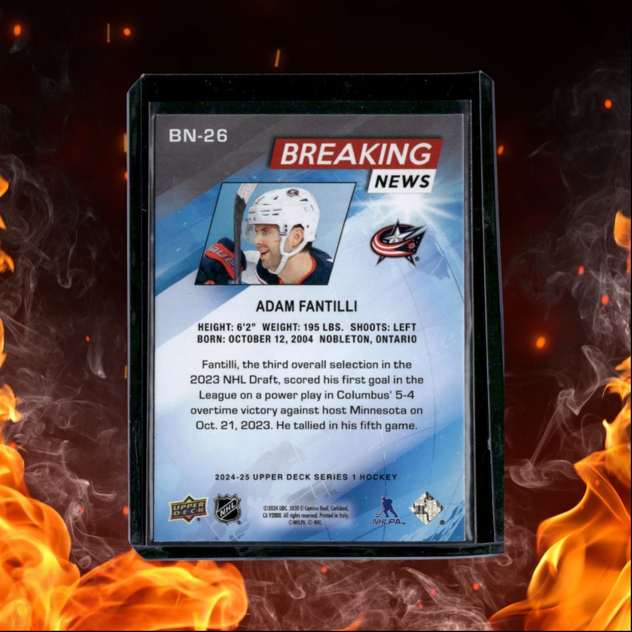 2024-25 Upper Deck Adam Fantilli Breaking News (B) #BN-26