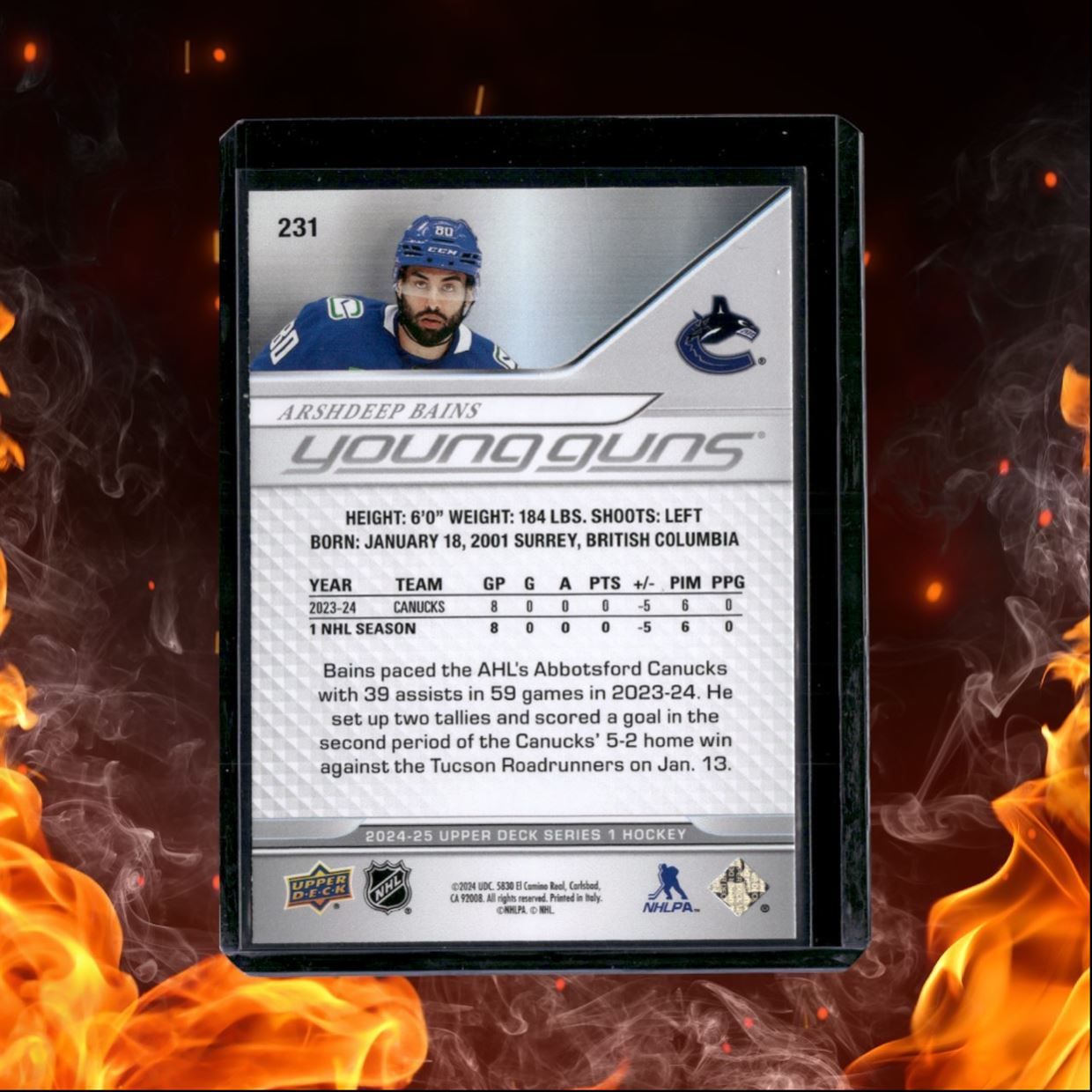 2024-25 Upper Deck Arshdeep Bains Young Guns (B) Rookie #231