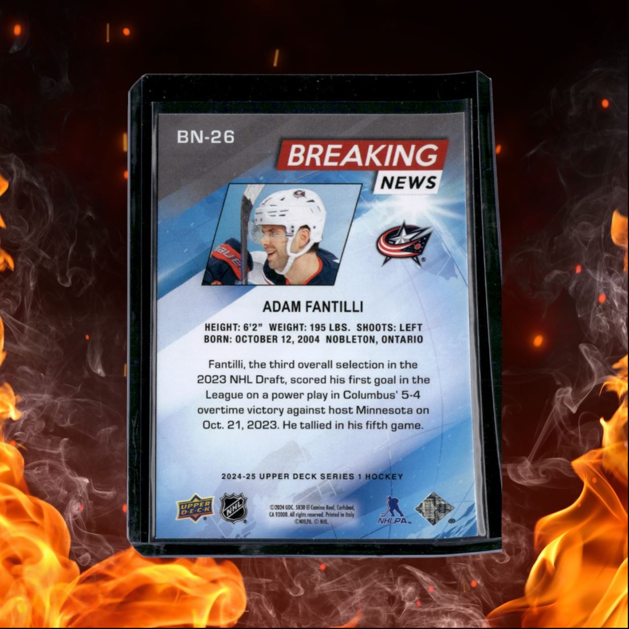 2024-25 Upper Deck Adam Fantilli Breaking News (C) #BN-26
