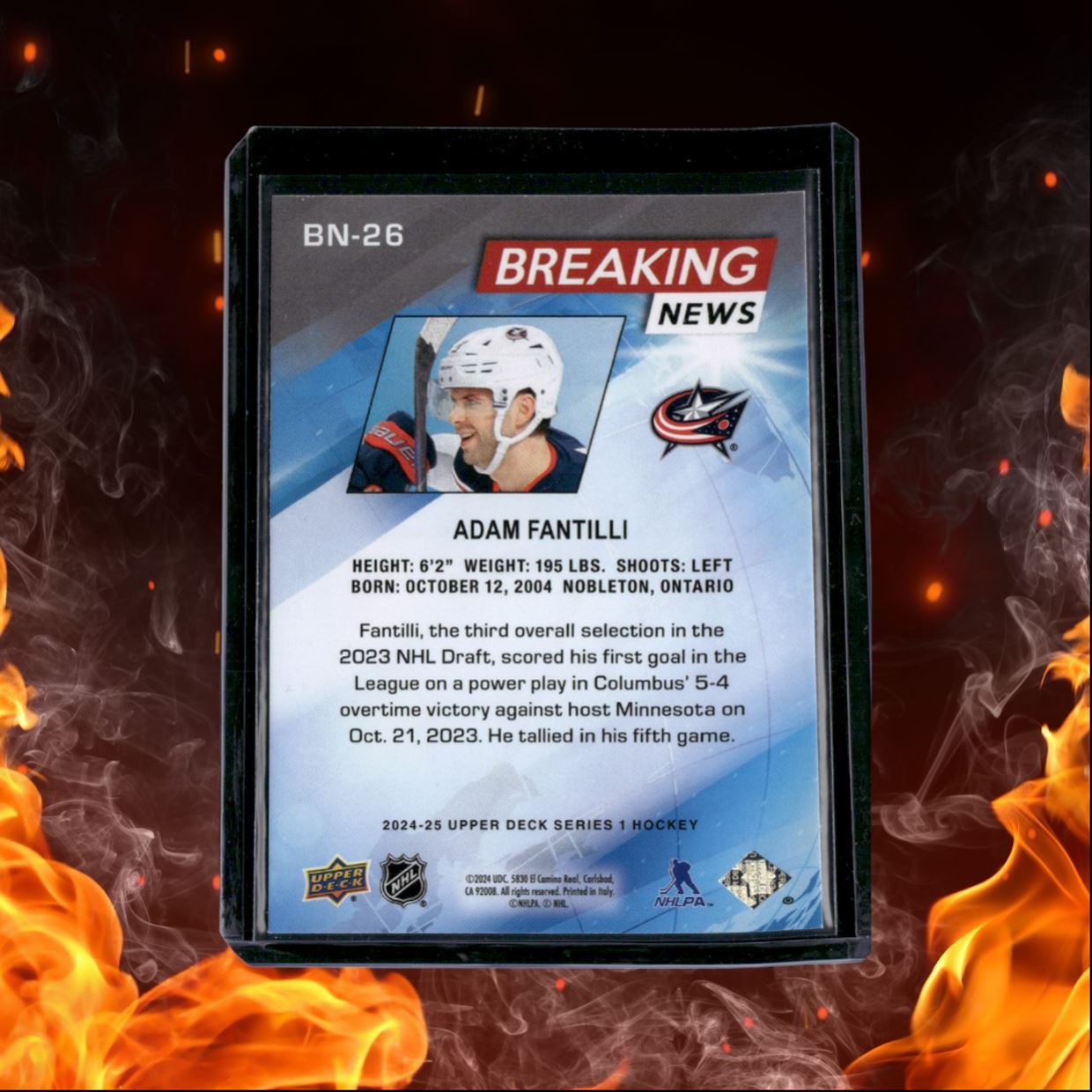 2024-25 Upper Deck Adam Fantilli Breaking News (D) #BN-26