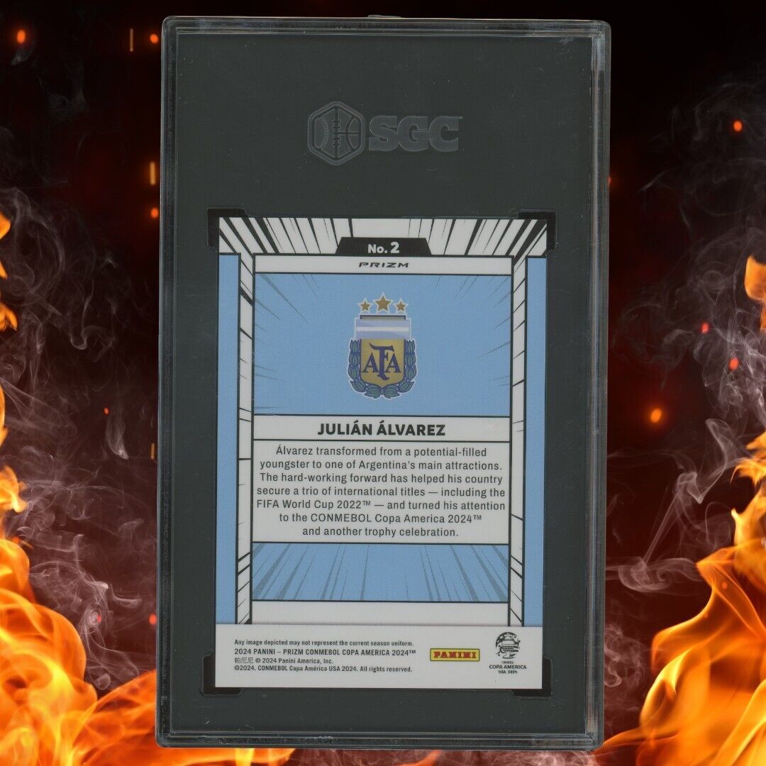 2024 Panini Prizm Copa America JULIAN ALVAREZ Manga SGC 10 #2 SSP Case Hit