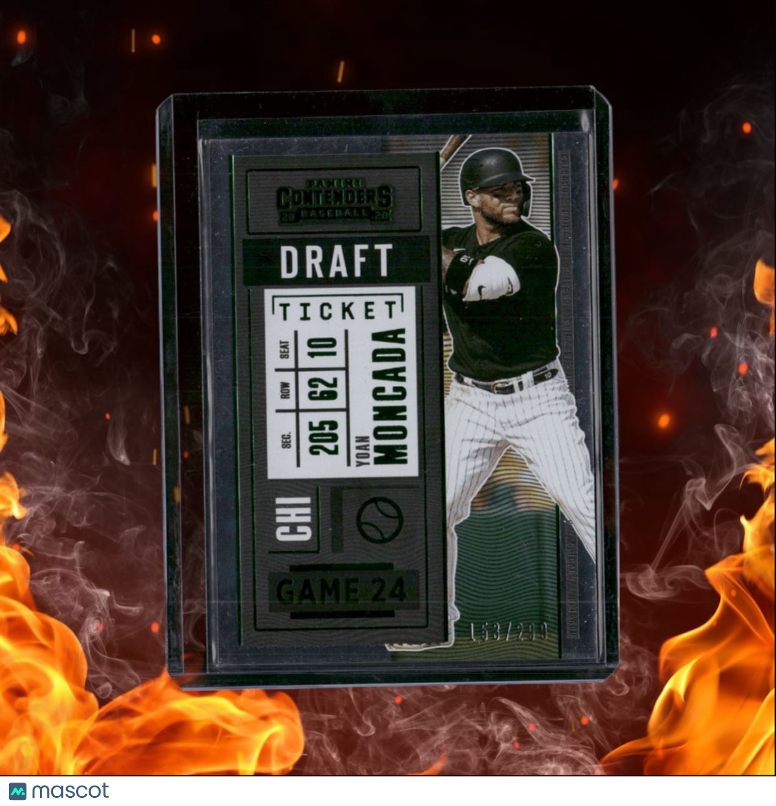 2020 Panini Contenders Yoan Moncada Draft Ticket Green 153/299 #56