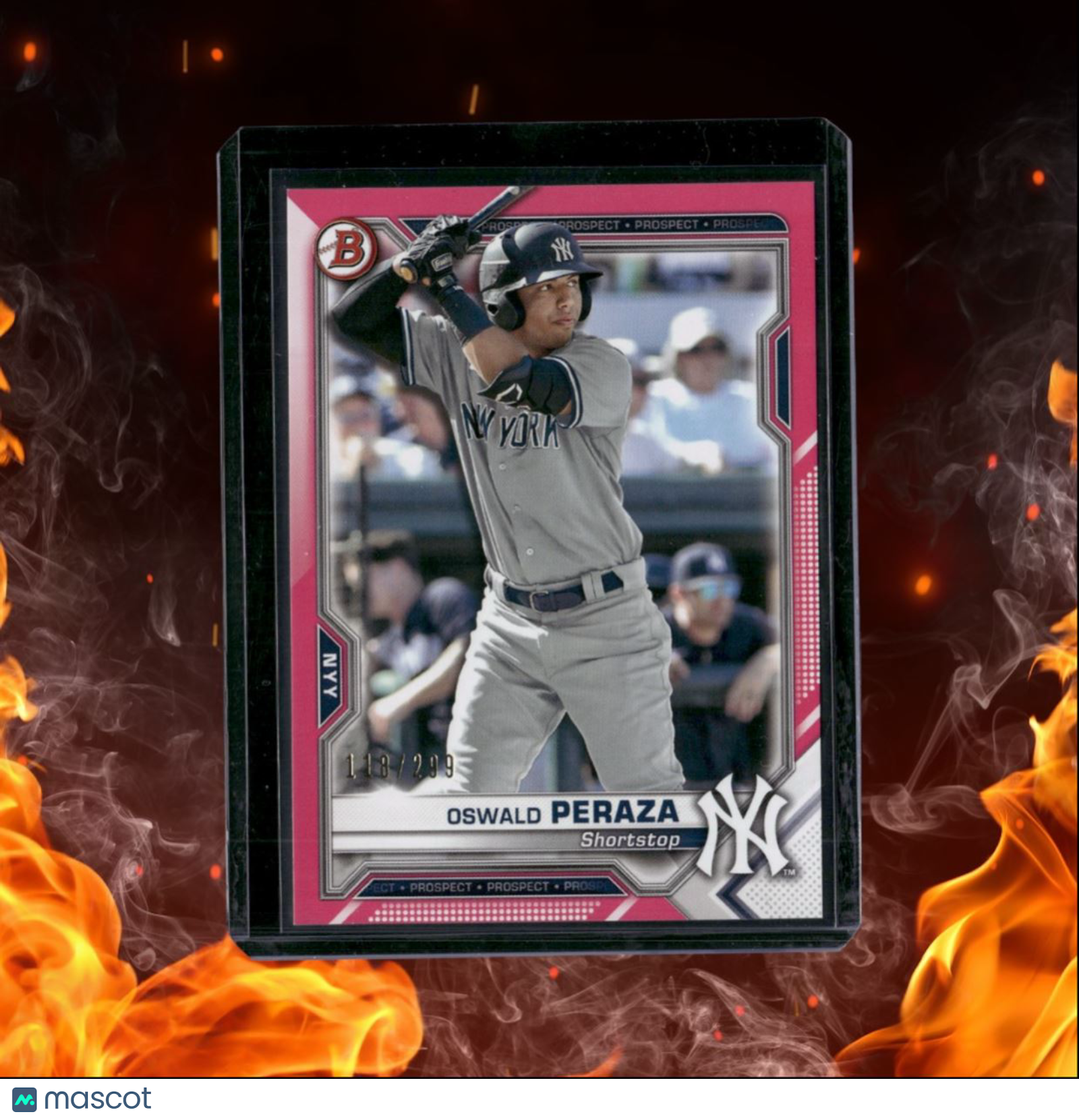 2021 Bowman Oswald Peraza Prospect Pink 118/299 #BP-50